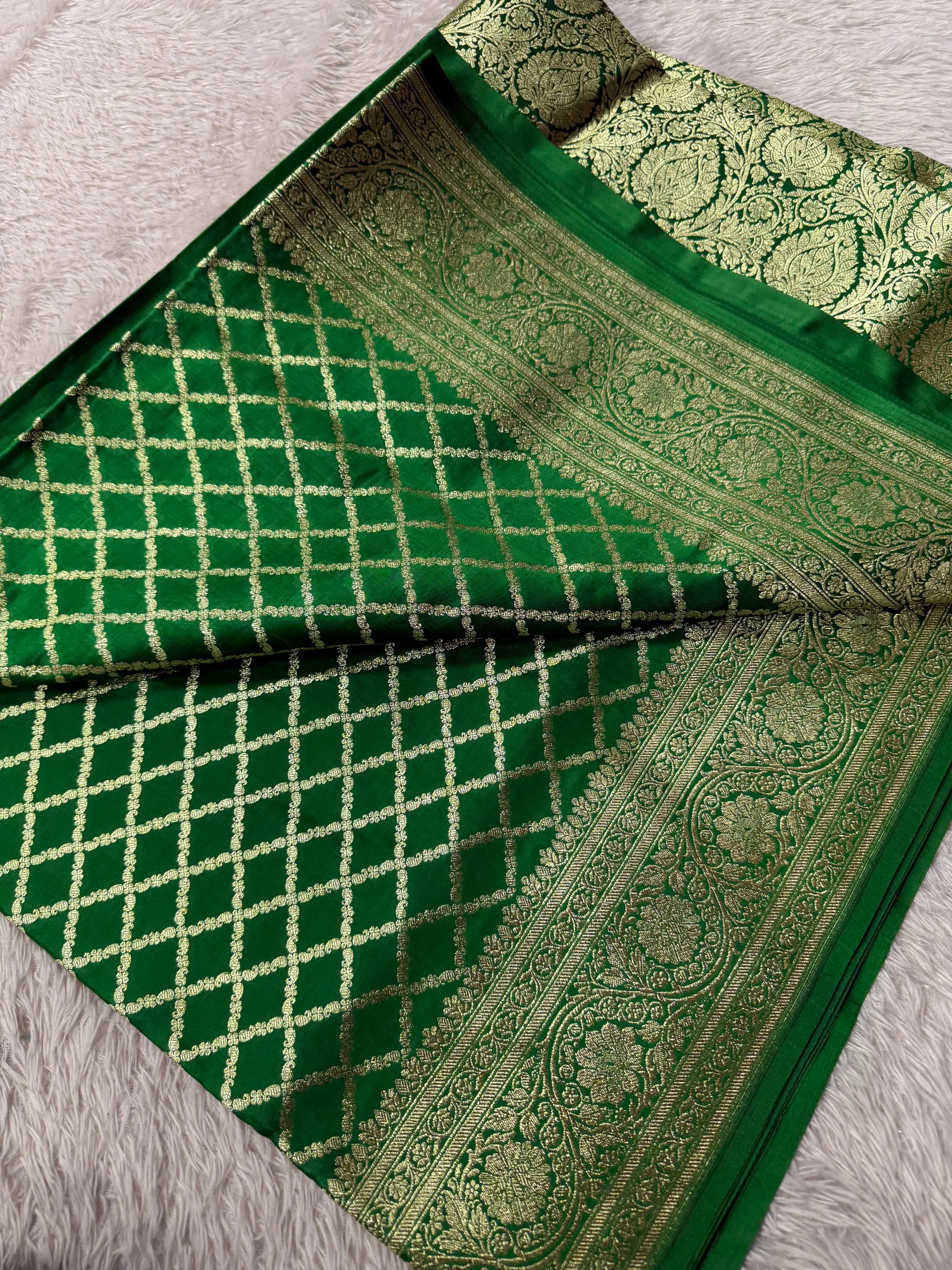 Premium Satin Silk Bridal Banarasi Saree