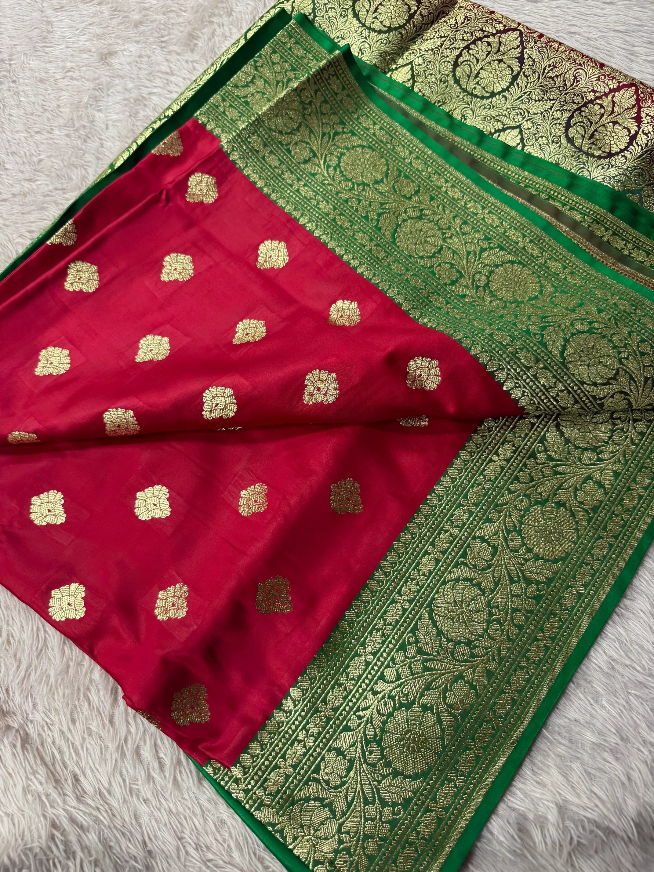 Premium Satin Silk Bridal Banarasi Saree