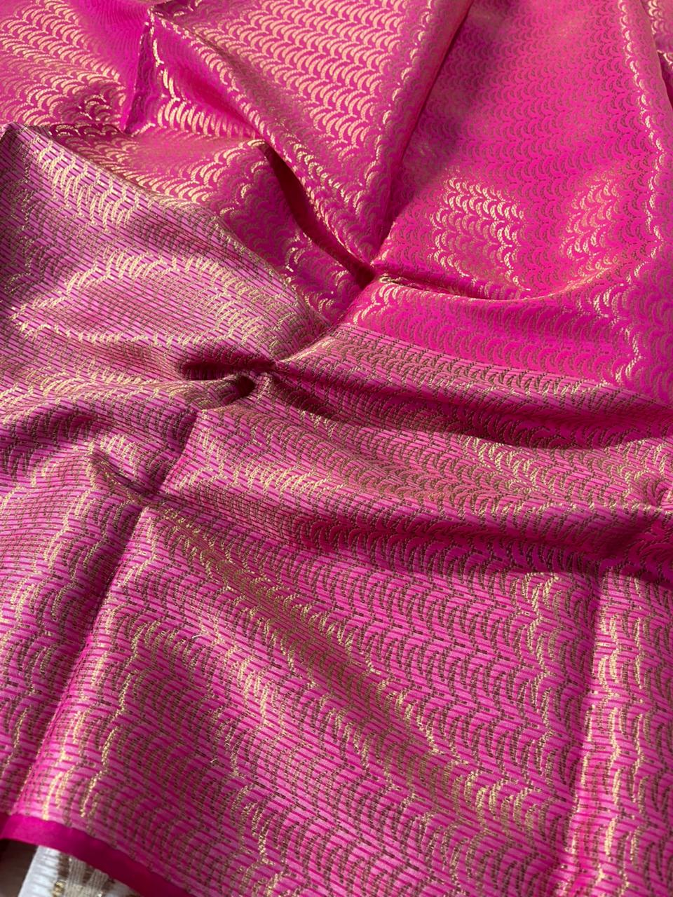 Premium white lightweight tissue resham weaved saree