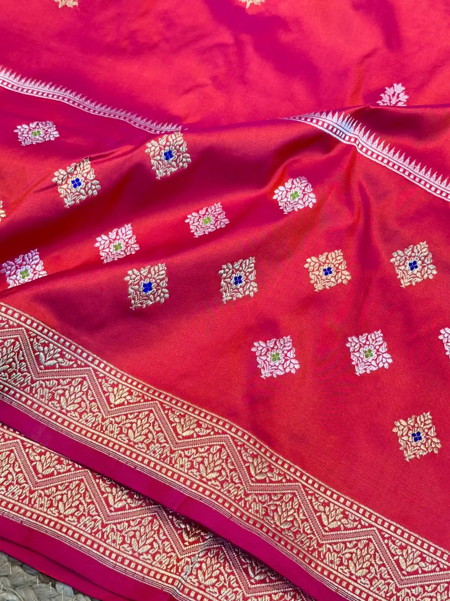 Pure Katan Silk Handweaved Kadhua Banarasi Saree