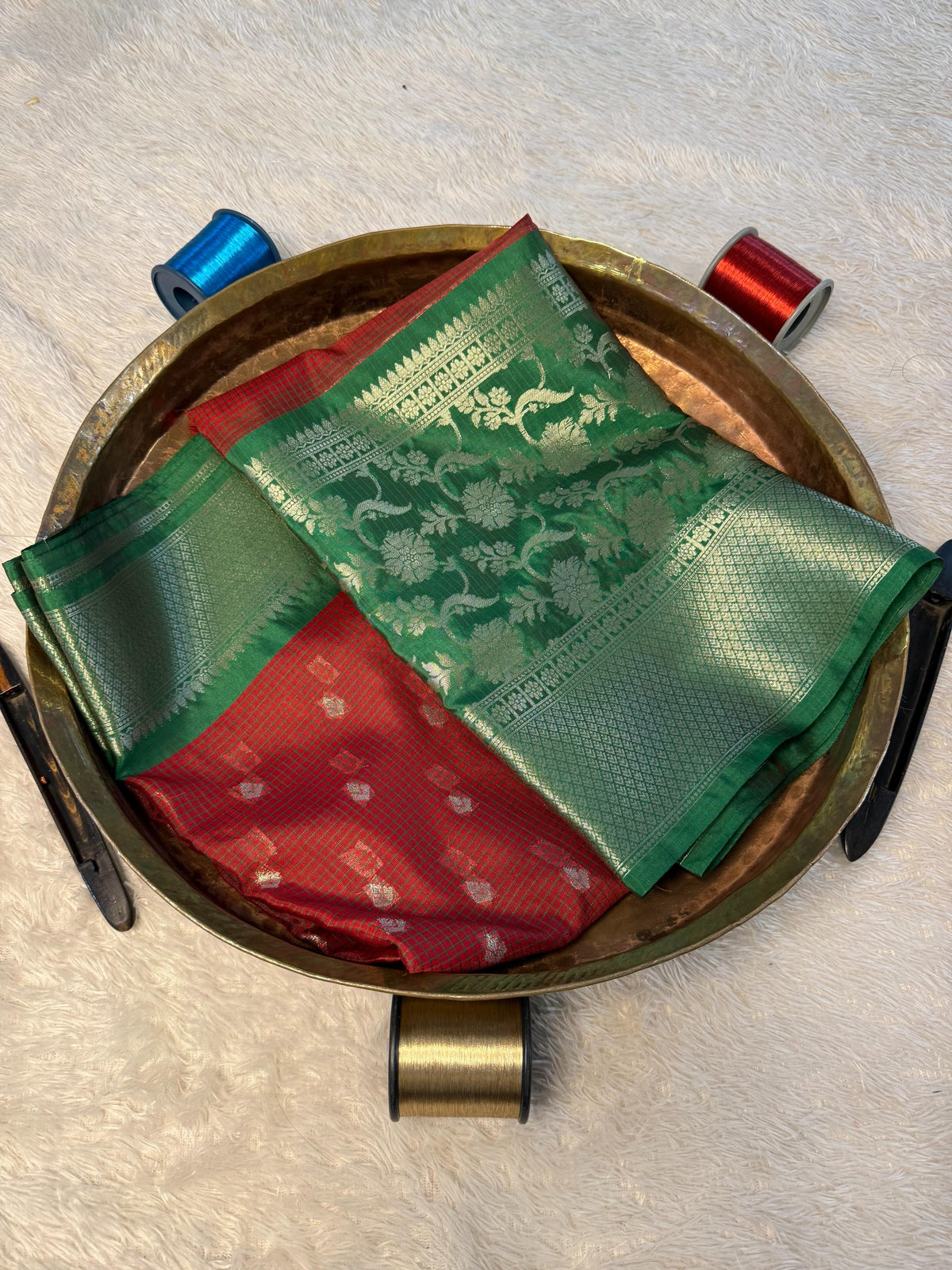 Eccentric zari weave Softsilk Banarasi Saree