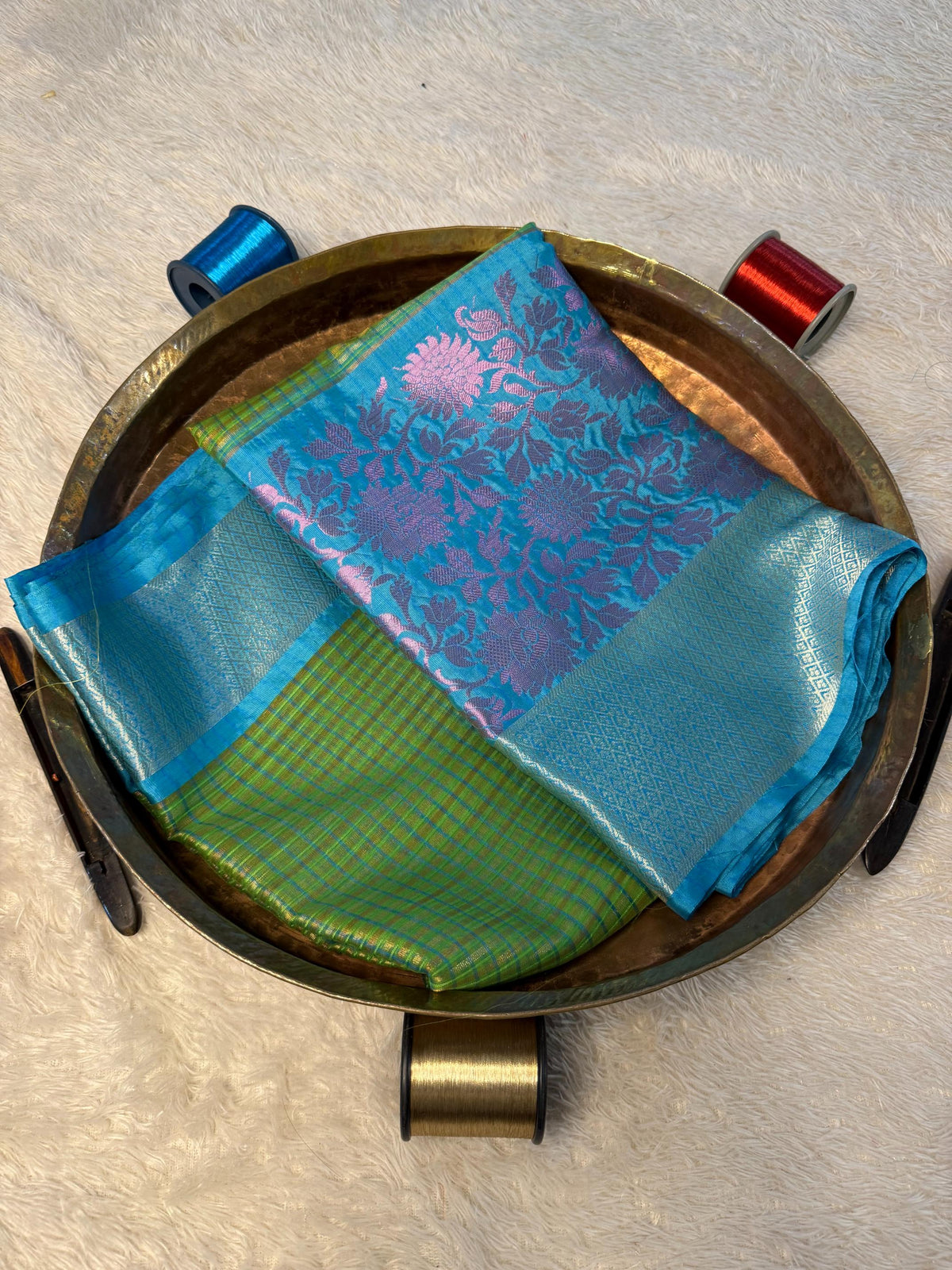 Eccentric zari weave Softsilk Banarasi Saree