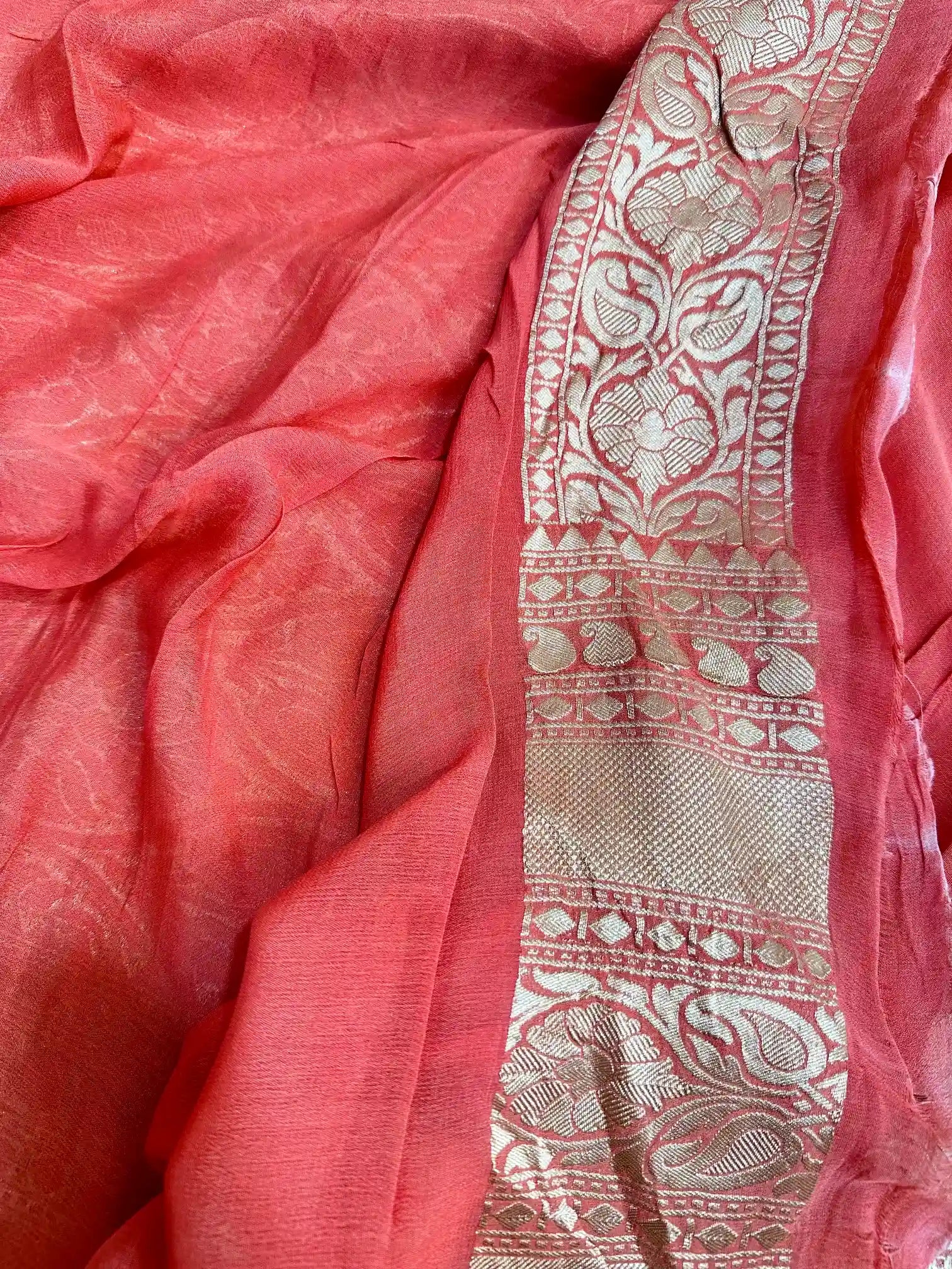Rangkat Dyed Khaddi Georgette Banarasi Saree