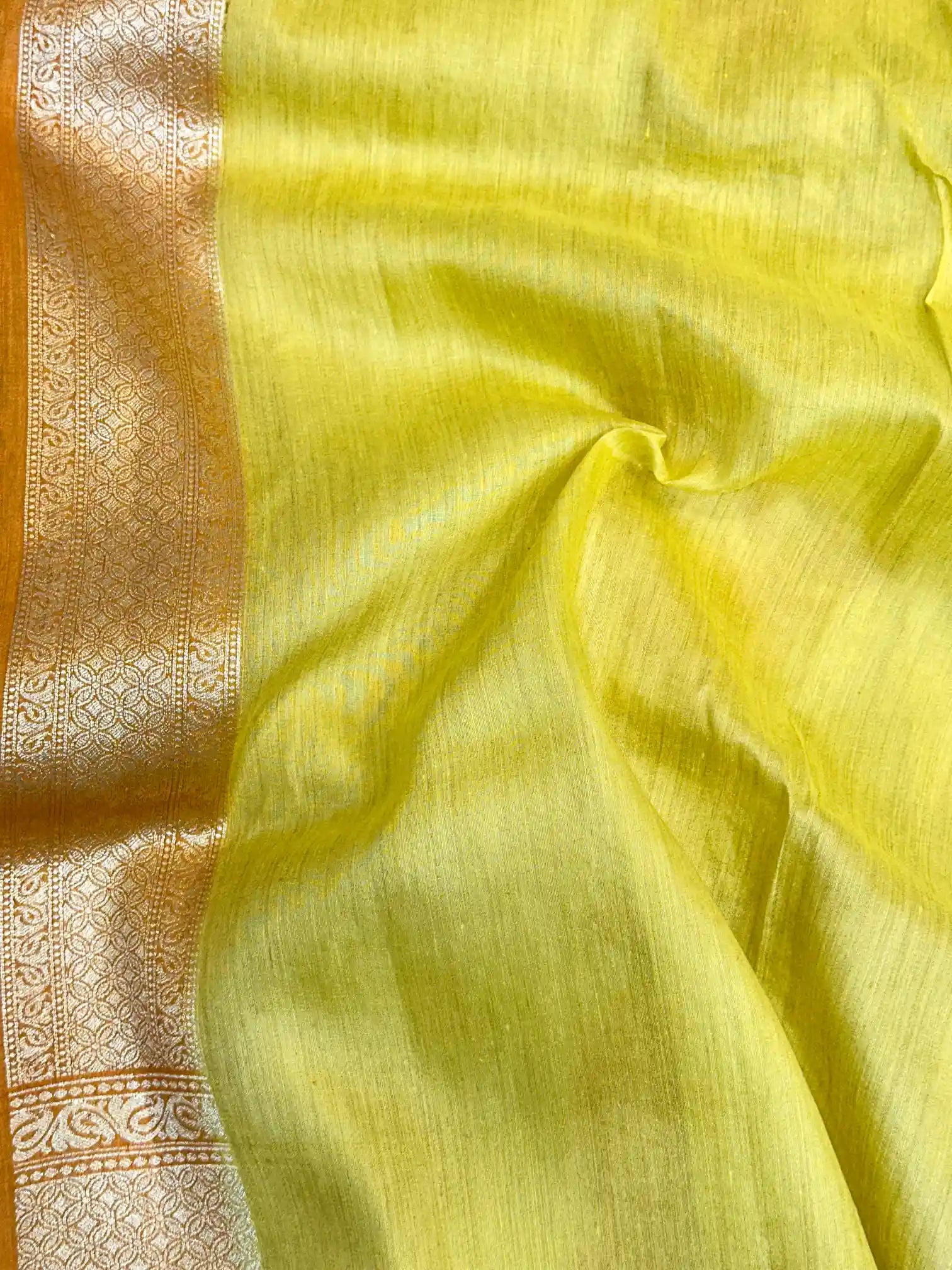 Rangkat Handbrush Dyed Munga Silk Banarasi Saree