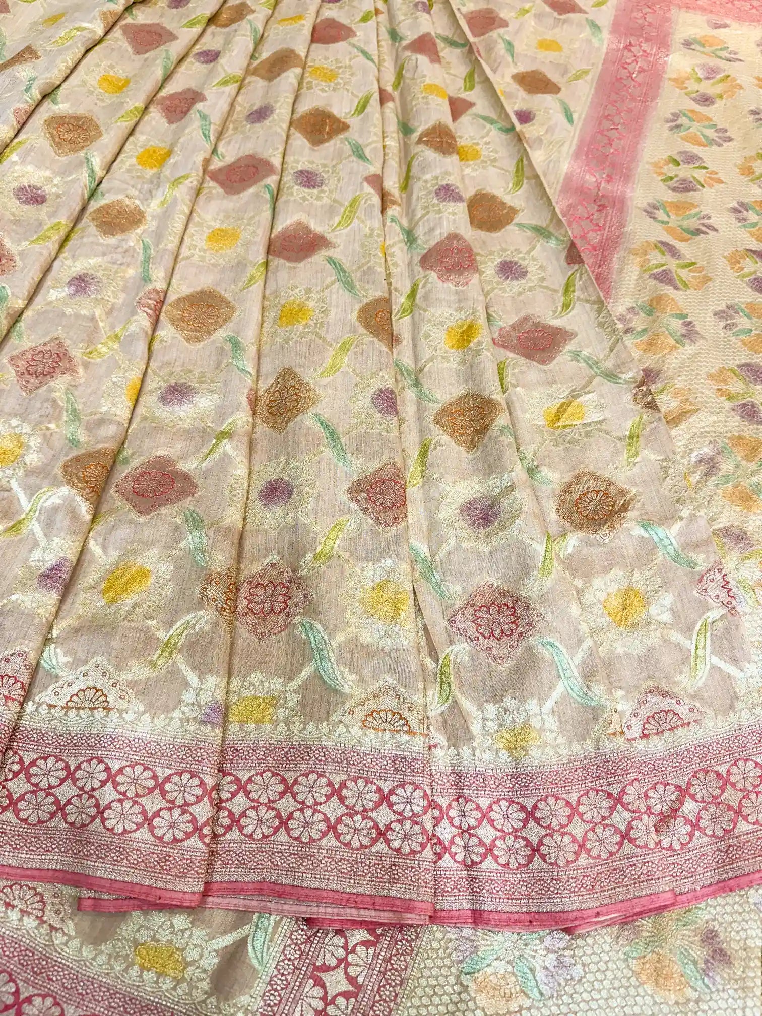 Rangkat Handbrush Dyed Pure Munga Silk Saree