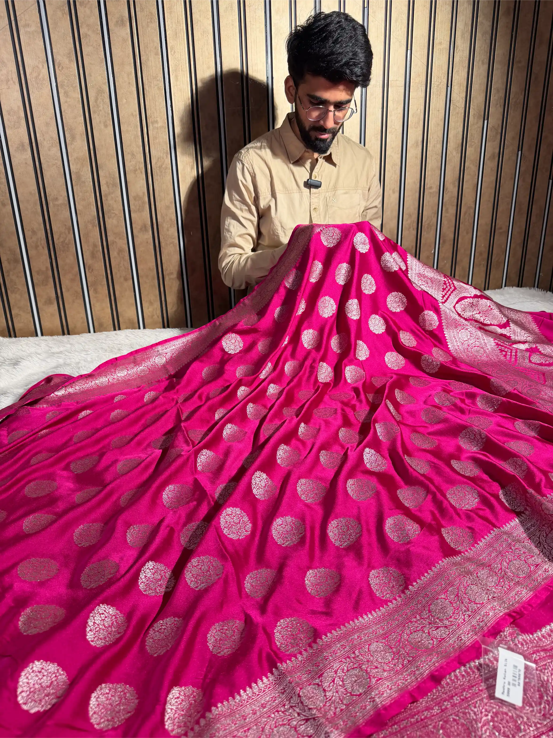 Rani Pink Mashru Katan Heritage Traditional Banarasi Saree