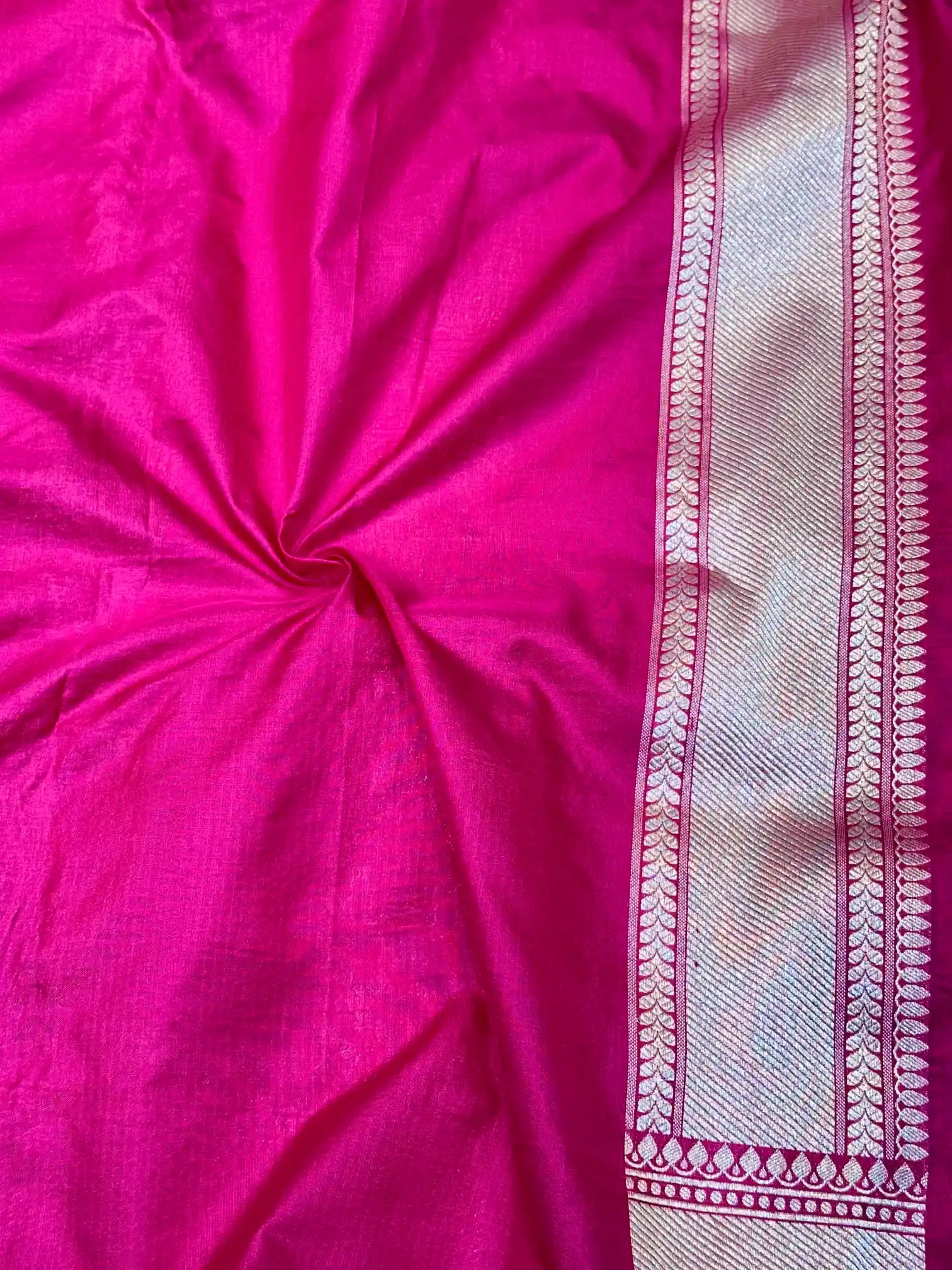 Rani Pink Traditional Pure Katan Silk Banarasi Saree