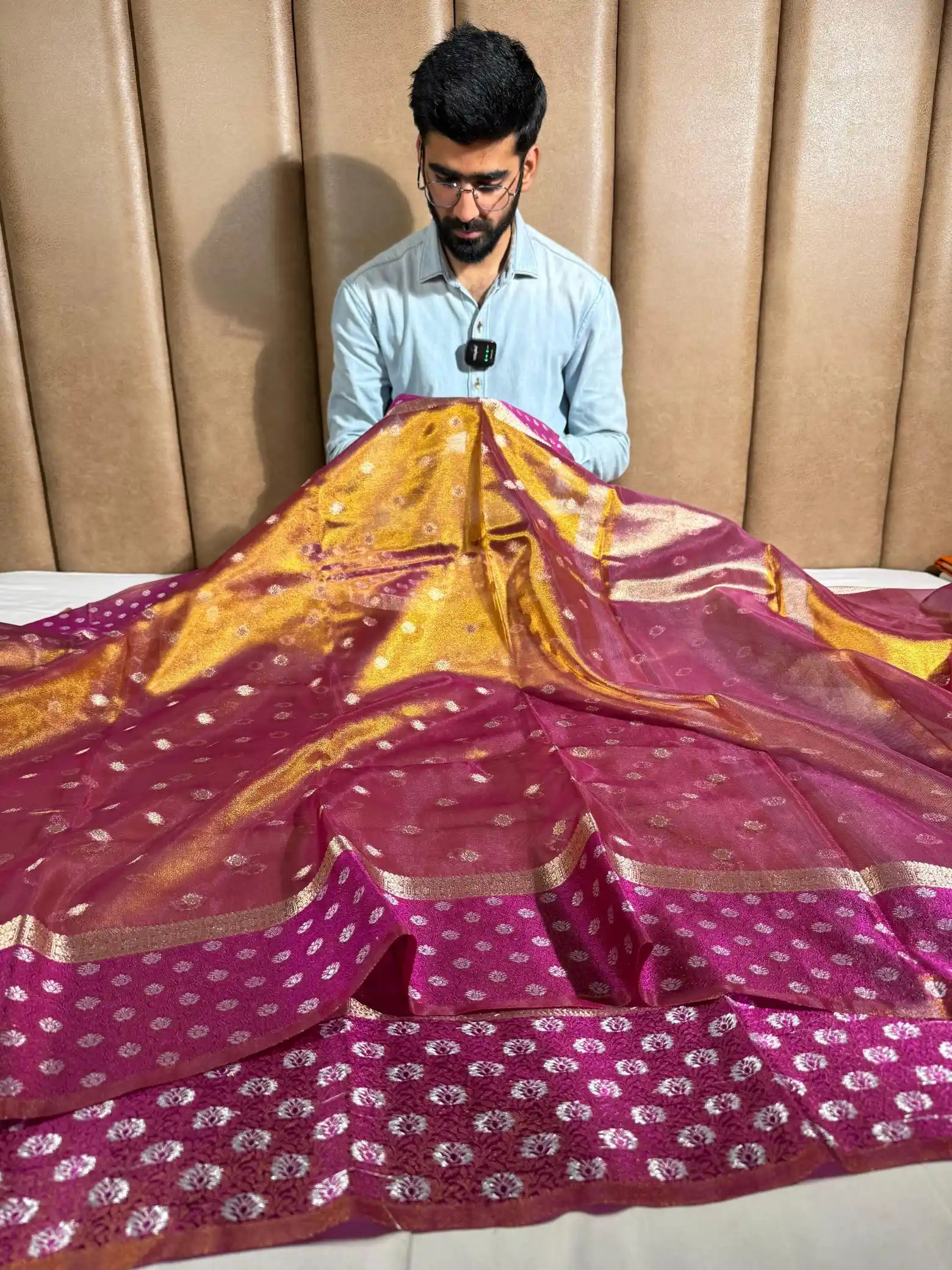 Rare Rusted Tissue Silk Heritage Weave Banarasi Saree