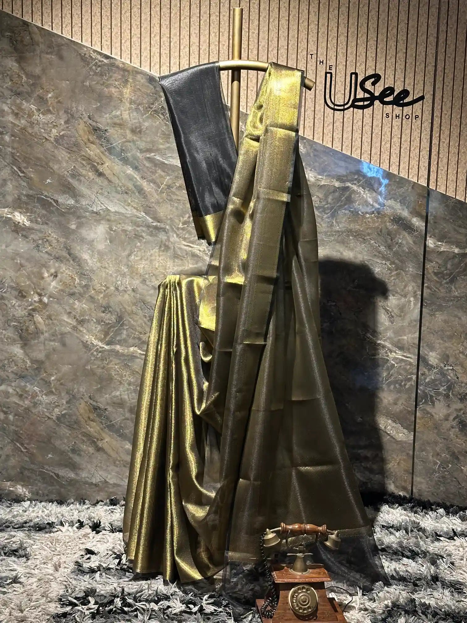 Ready To Wear Brocade Kanjivaram Tissue Silk Saree