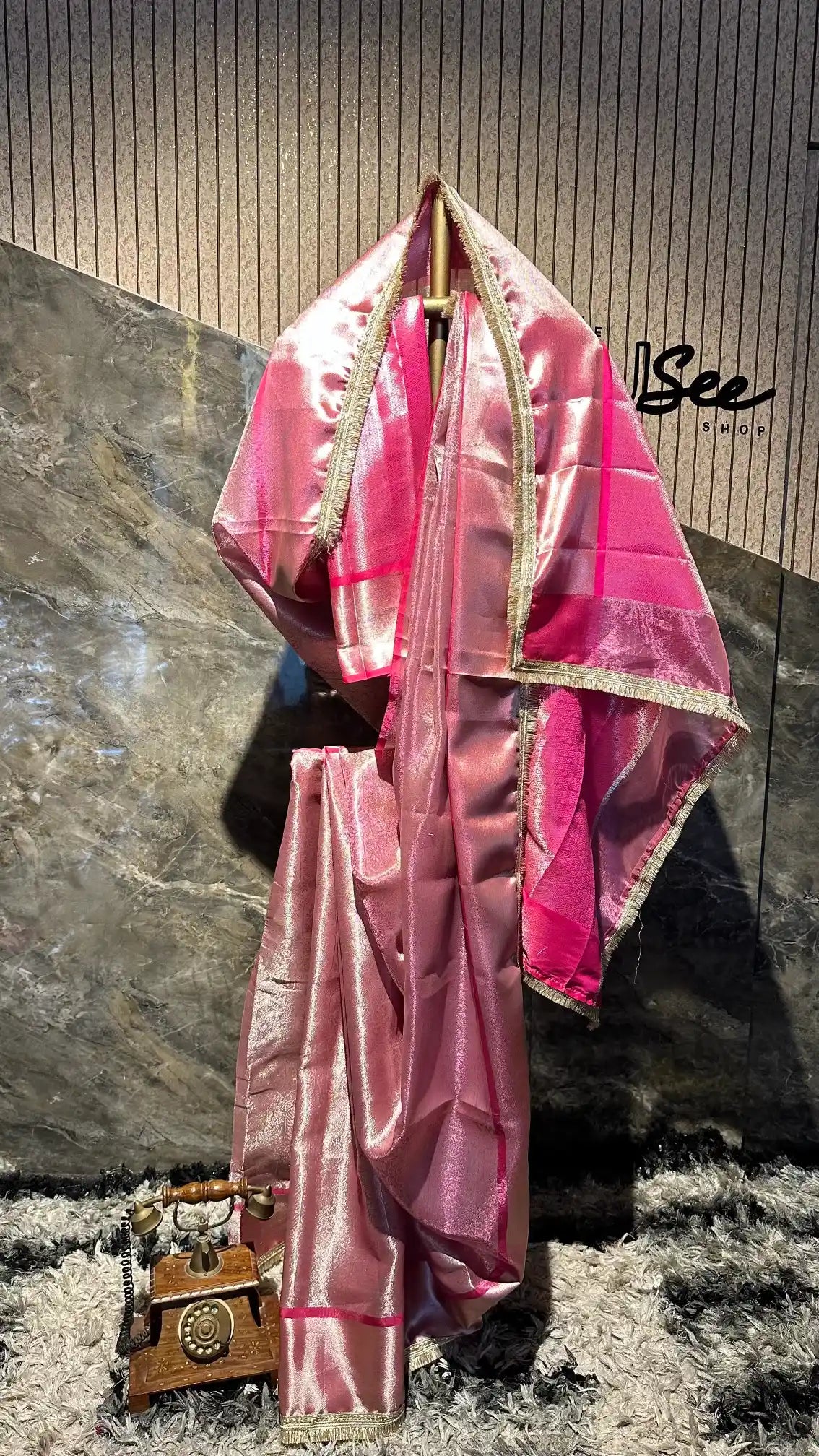 Ready To Wear Kanjivaram Tissue Designer Saree