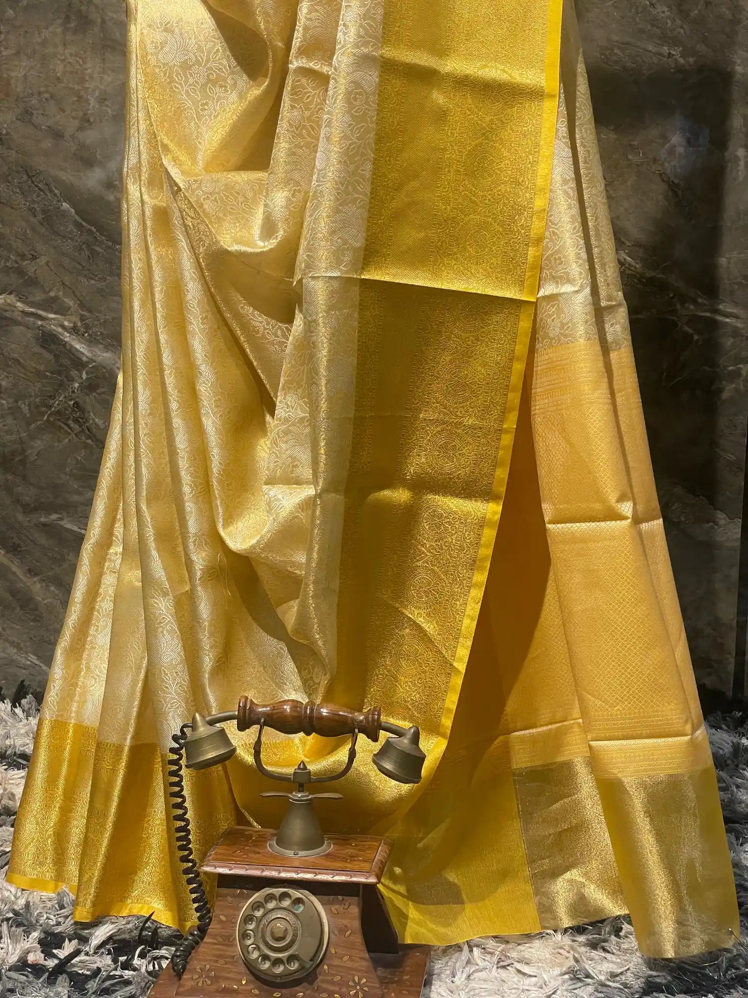 Ready To Wear Weaved Chikankari Soft Tissue Silk Banarasi Saree