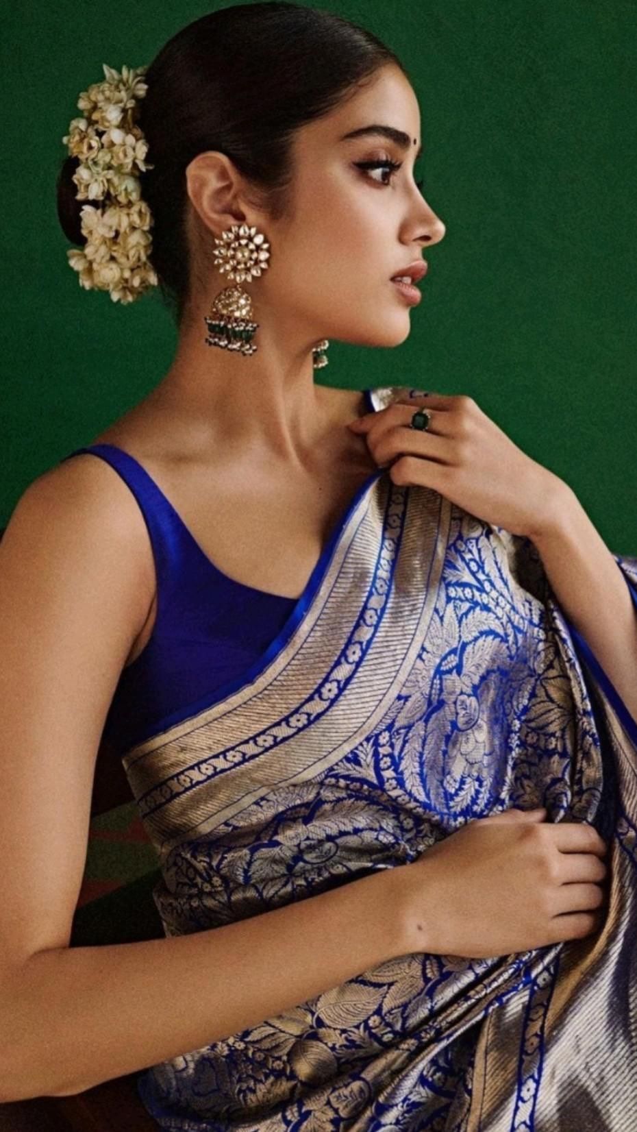 Royal Blue Color Designer Bold and Beautiful Saree, Indian Traditional Saree,  Bollywood Style Exclusive Party Wear Kanchipuram Silk Saree -  Canada