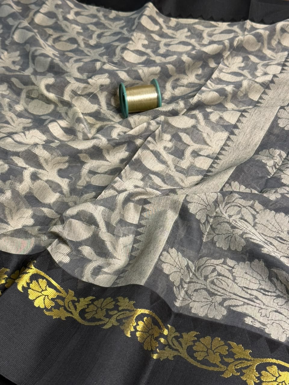 Grey Patola Softsilk Heritage Banarasi Saree