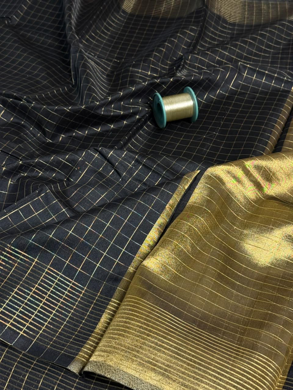 Jet Black Softsilk Heritage Banarasi Saree