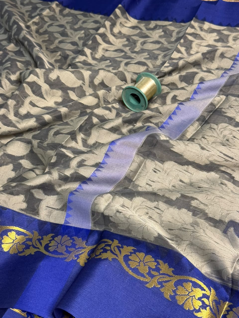 Grey Patola Softsilk Heritage Banarasi Saree