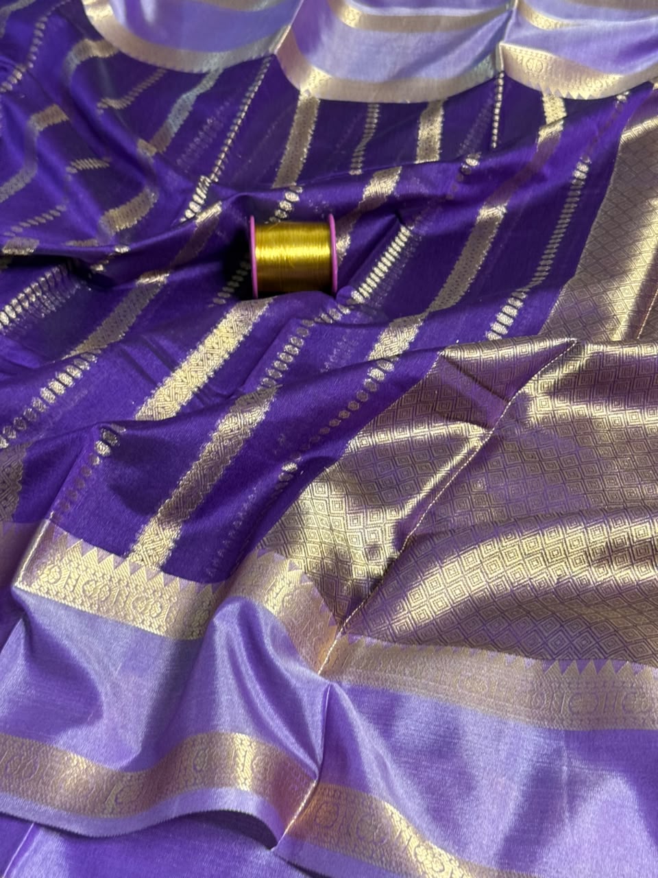 Purple Softsilk Heritage Banarasi Saree