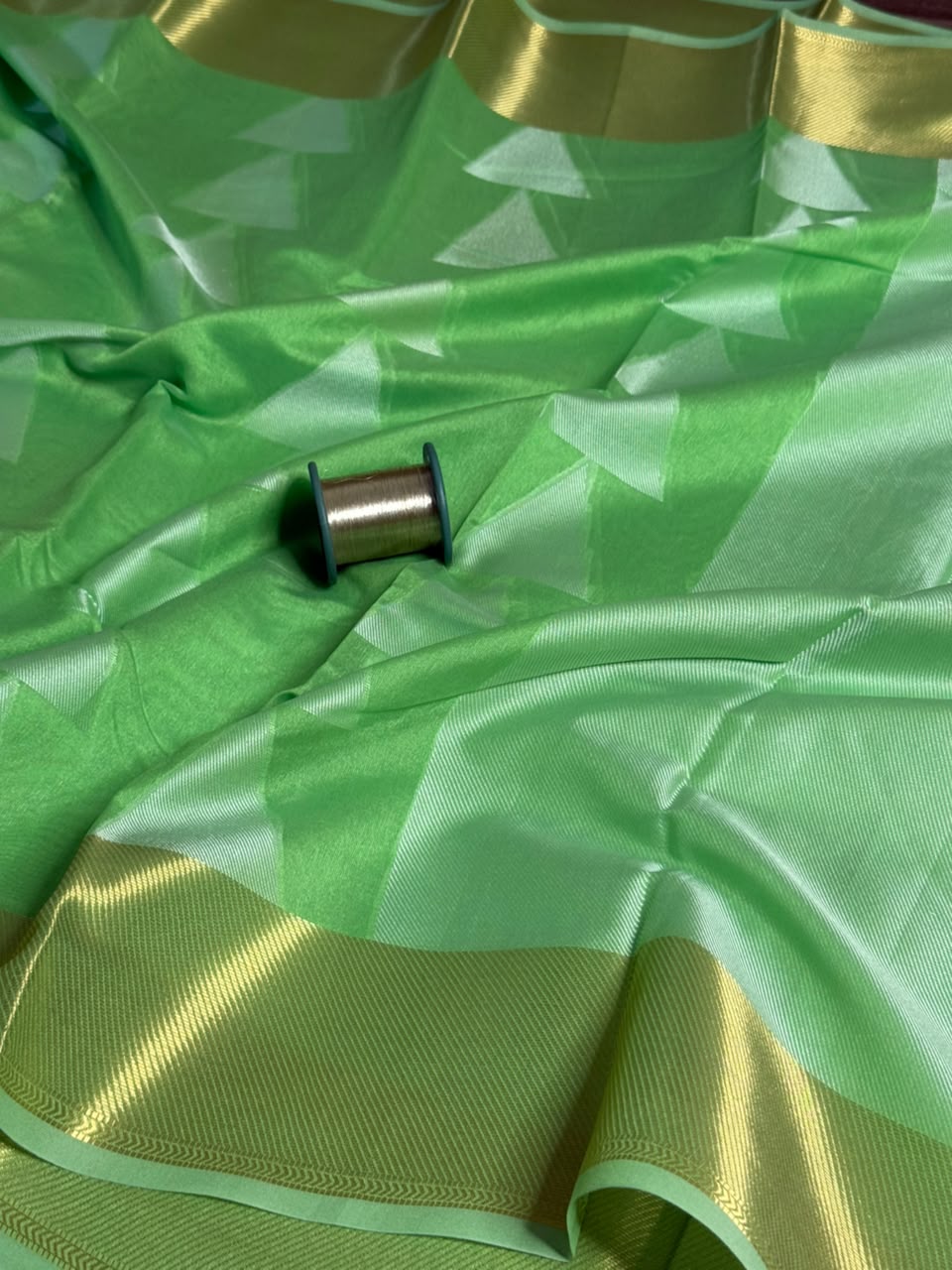 Parrot Green Softsilk Heritage Banarasi Saree