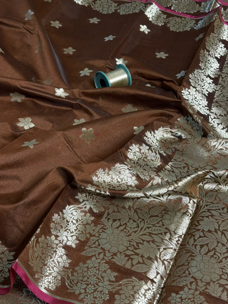Brown Softsilk Heritage Banarasi Saree