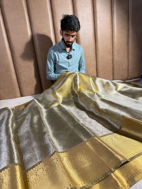 Shobhita Ma’am Inspired Kanjivaram Tissue Saree