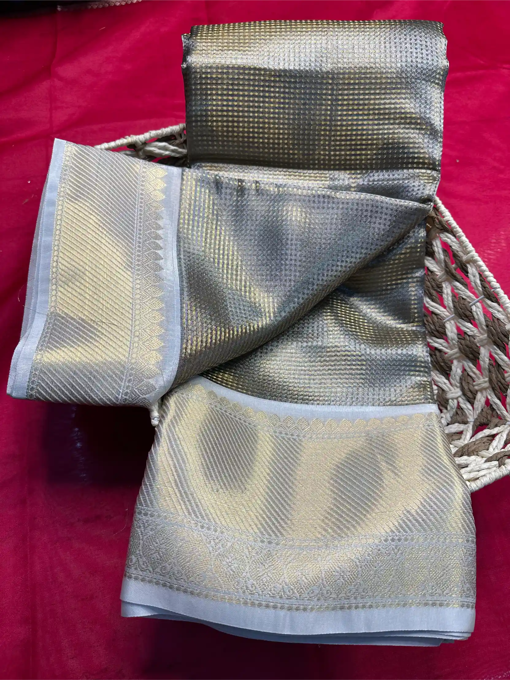 Beautiful Softsilk Embossed Weave Banarasi Saree