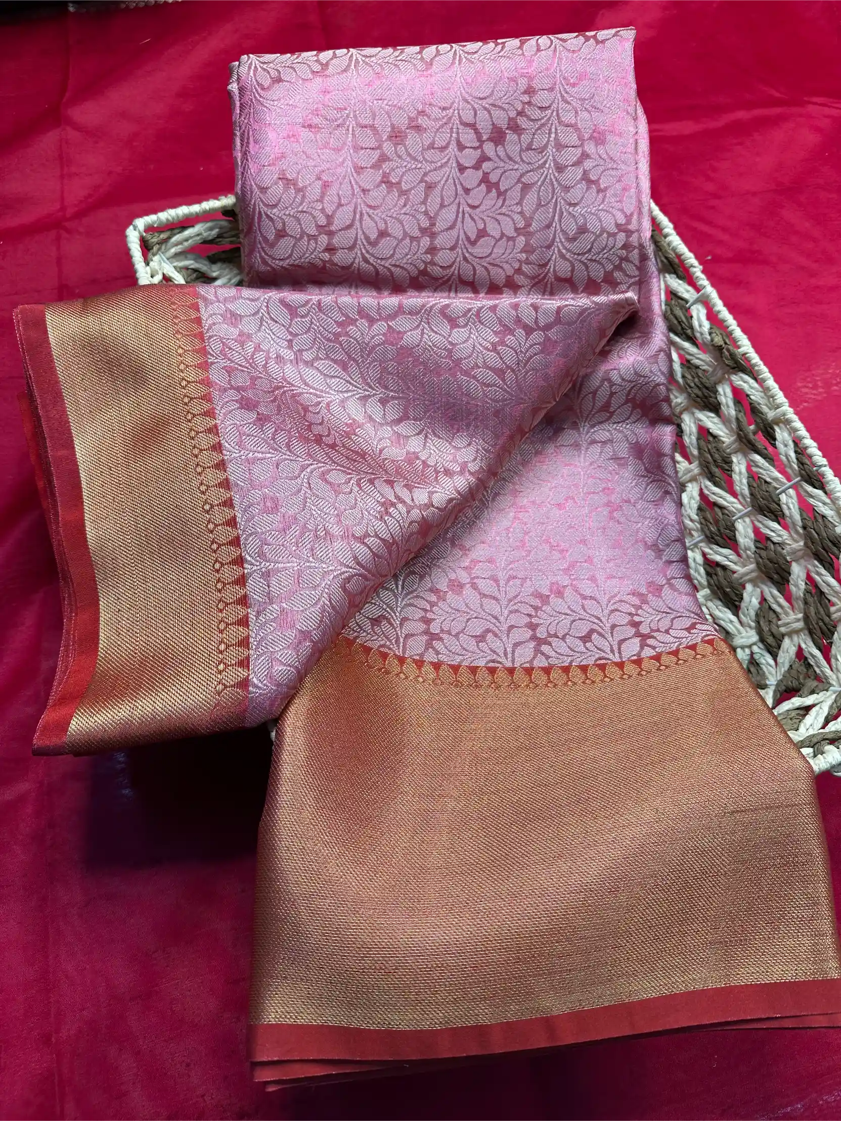 Beautiful Softsilk Embossed Weave Banarasi Saree