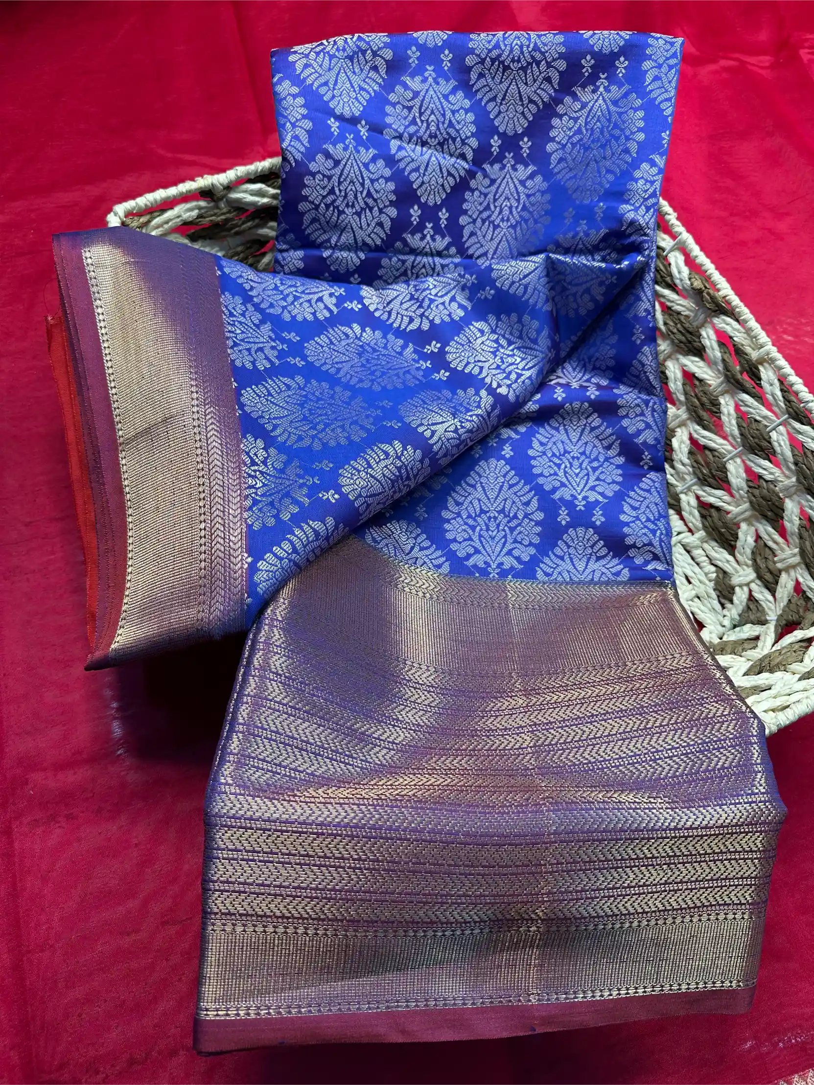 Beautiful Softsilk Embossed Weave Banarasi Saree