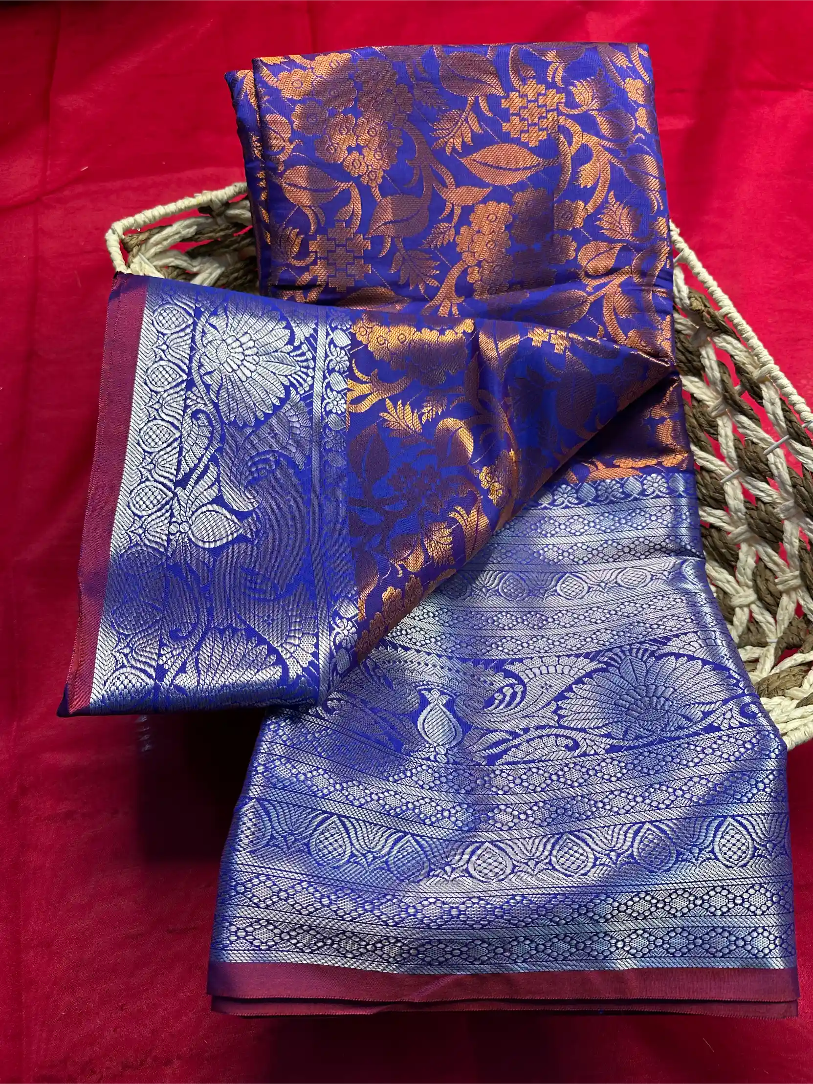 Beautiful Softsilk Embossed Weave Banarasi Saree