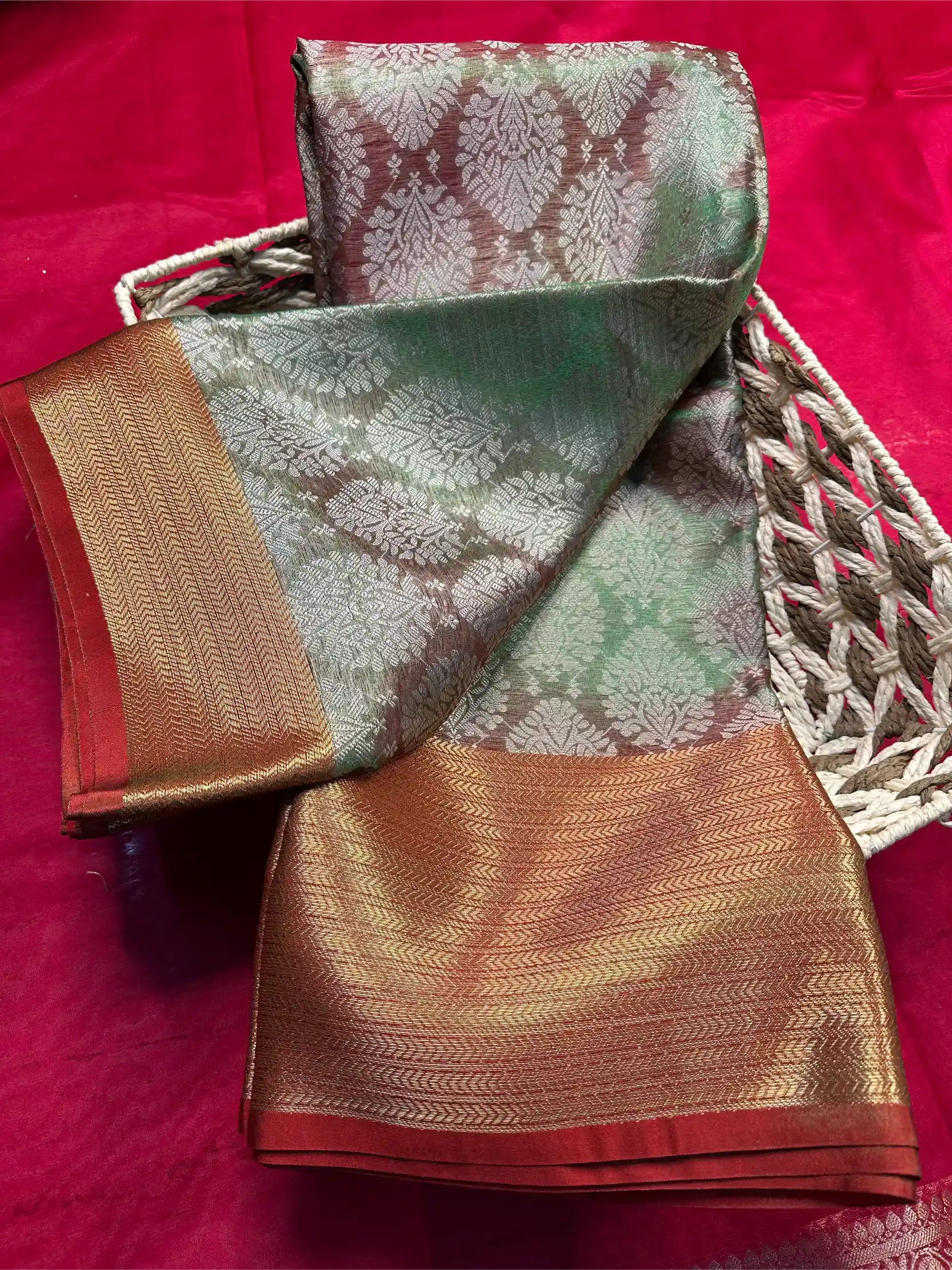 Beautiful Softsilk Embossed Weave Banarasi Saree