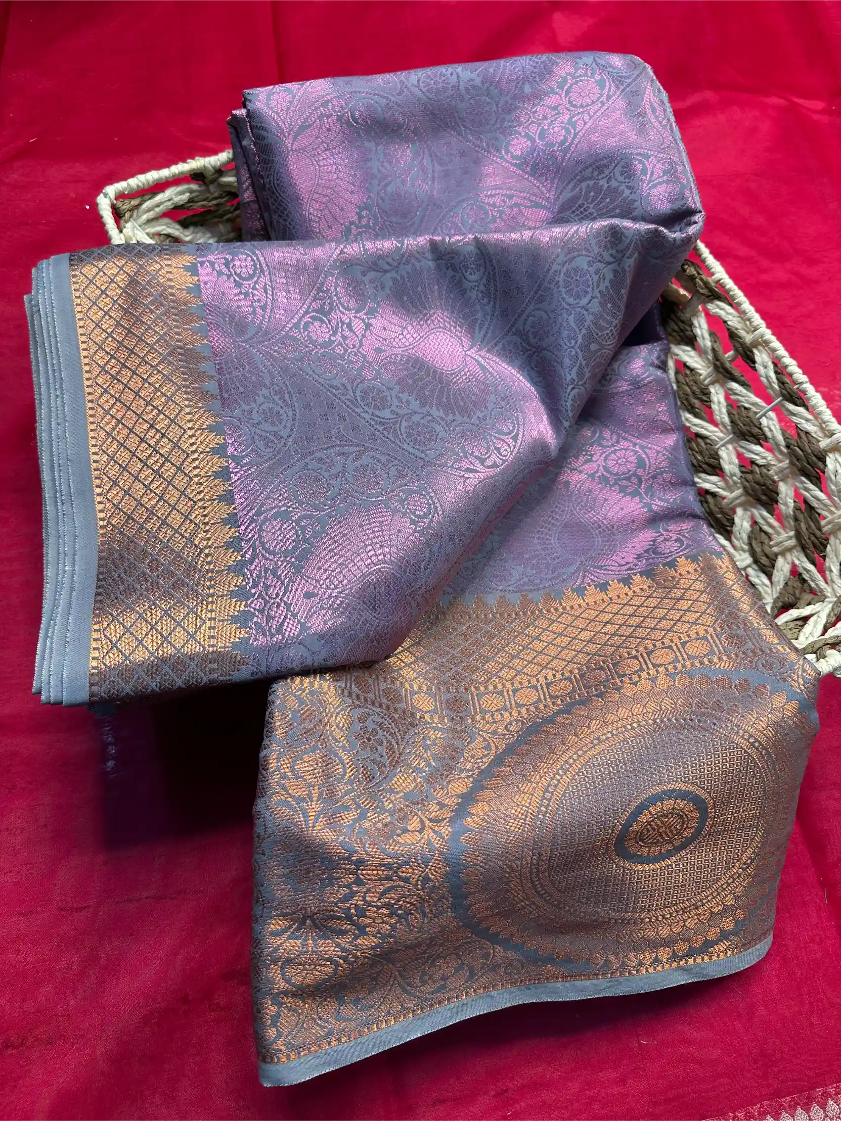 Beautiful Softsilk Embossed Weave Banarasi Saree