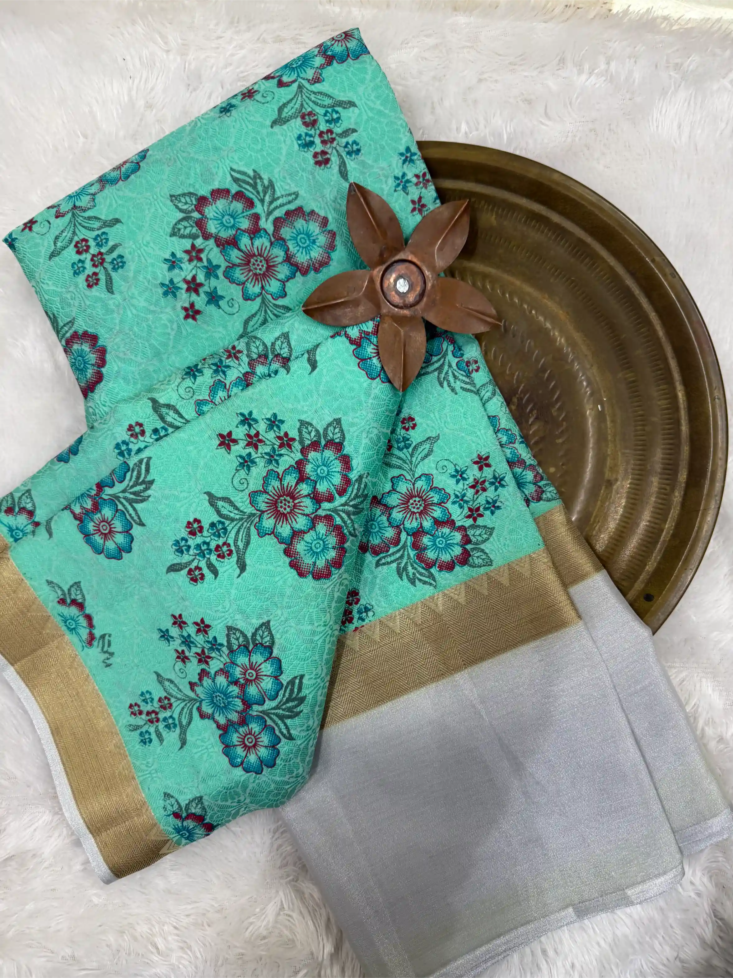 Beautiful Softsilk Embossed Weave Banarasi Saree