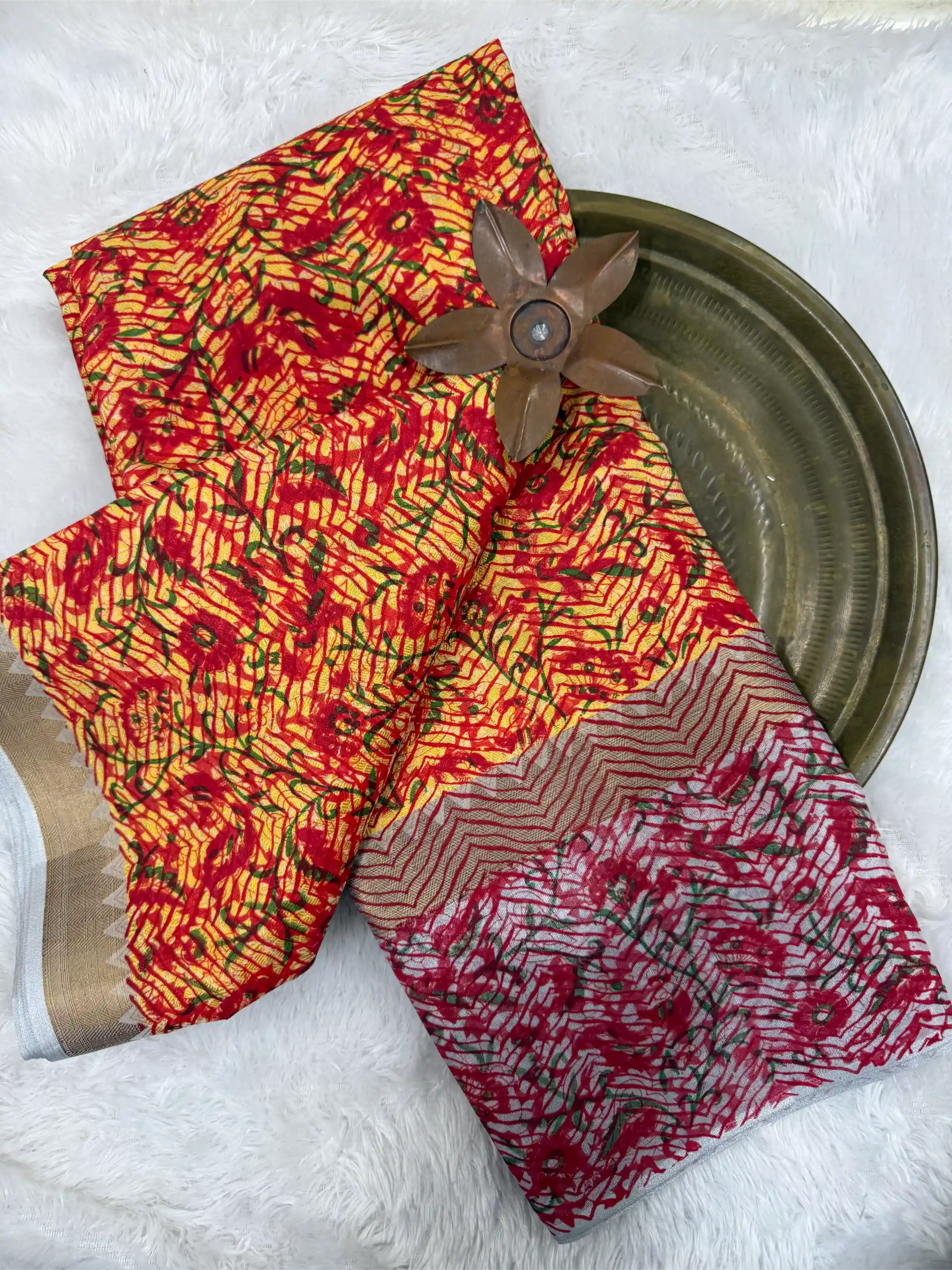 Beautiful Softsilk Embossed Weave Banarasi Saree