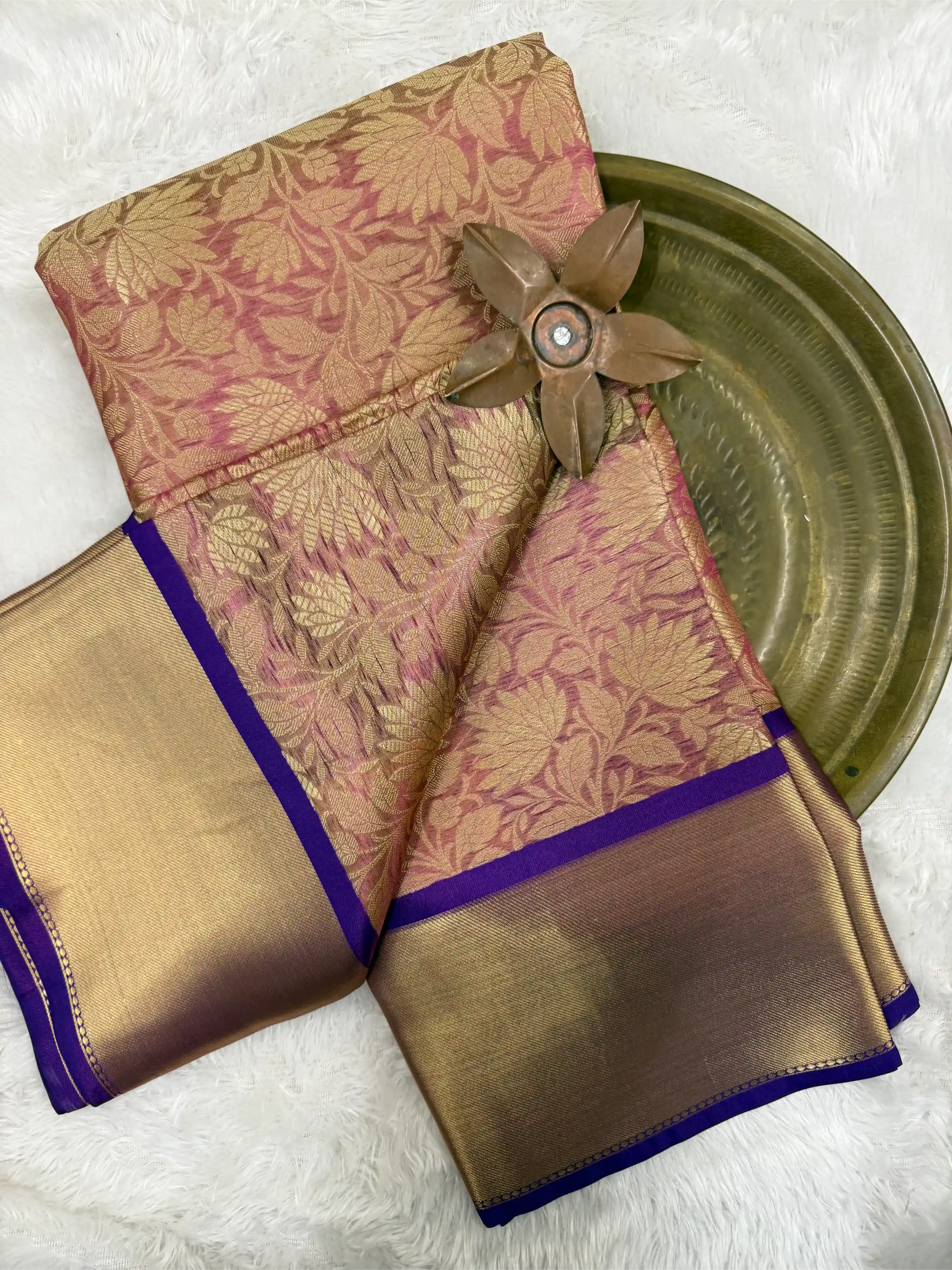 Beautiful Softsilk Embossed Weave Banarasi Saree