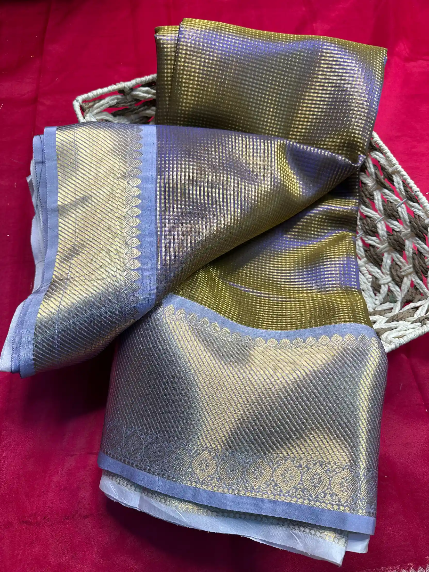 Beautiful Softsilk Embossed Weave Banarasi Saree