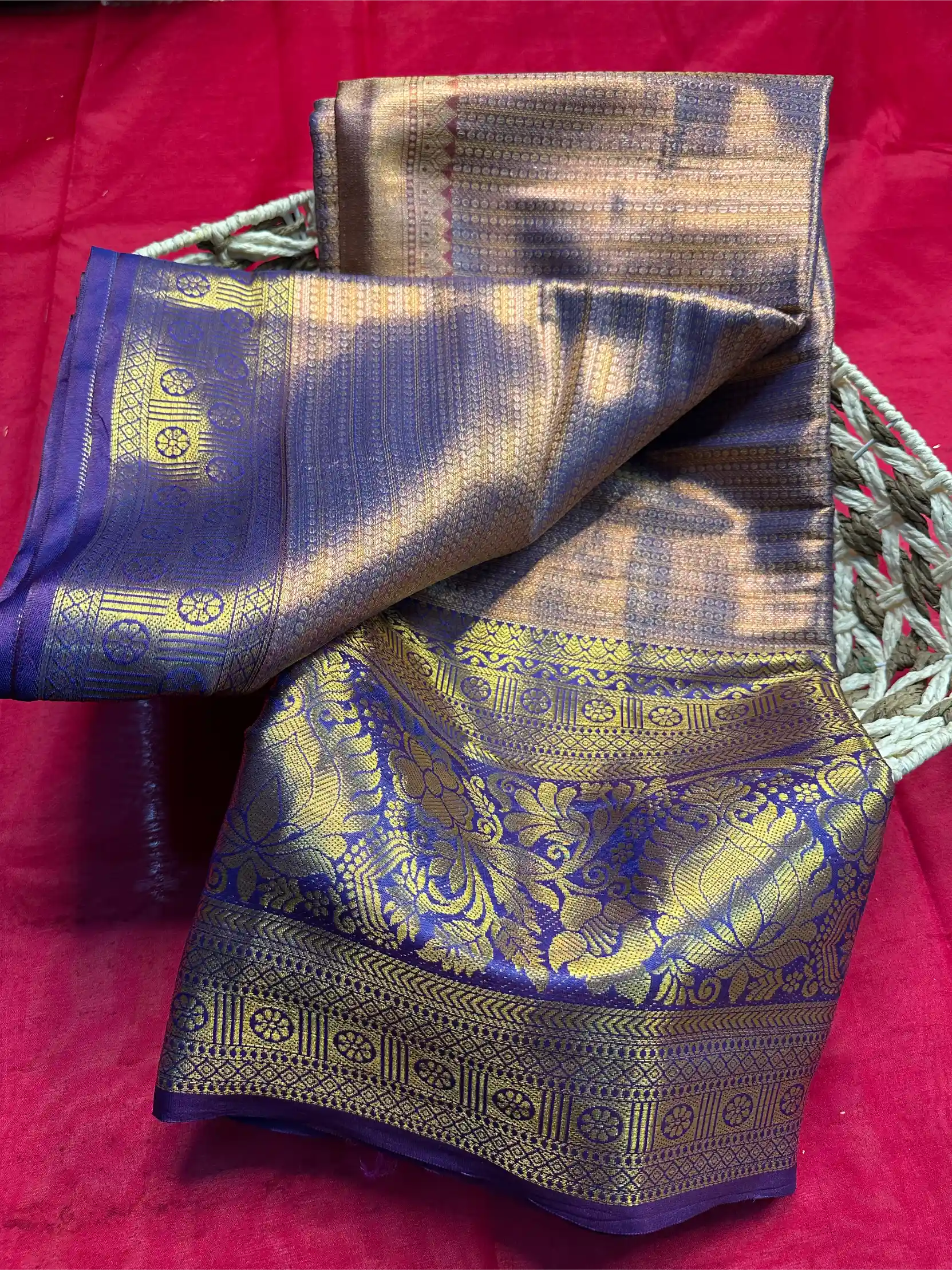 Beautiful Softsilk Embossed Weave Banarasi Saree