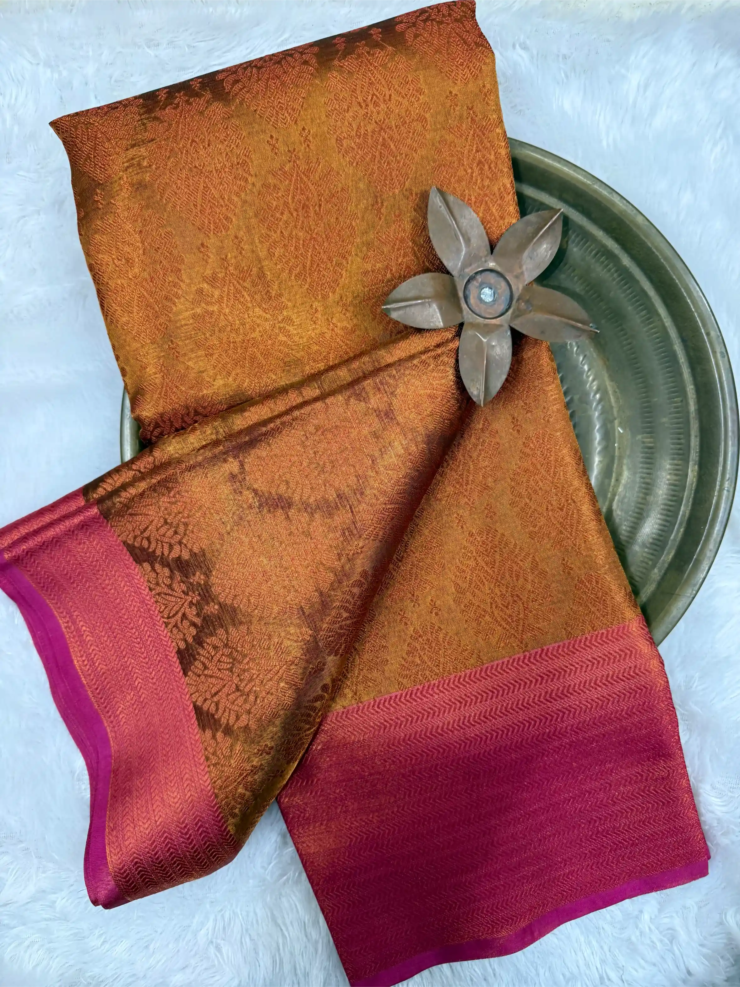 Beautiful Softsilk Embossed Weave Banarasi Saree