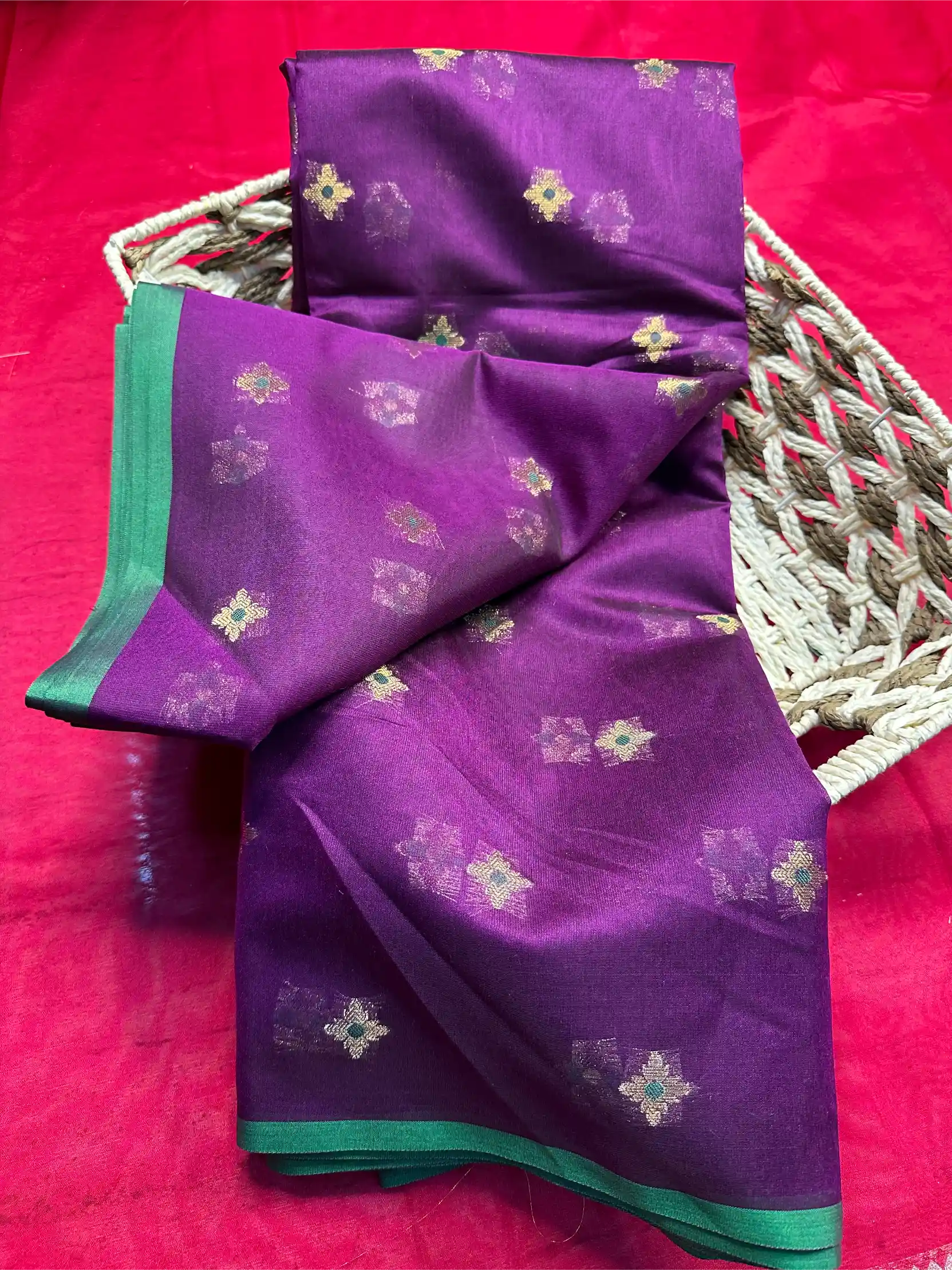 Beautiful Softsilk Embossed Weave Banarasi Saree
