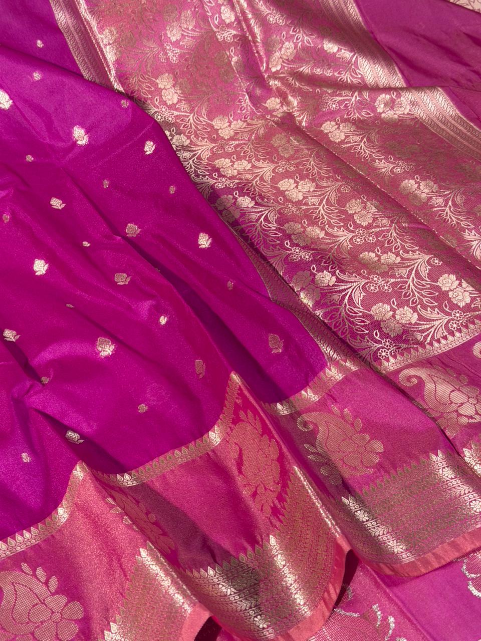Dark Rani Traditional Weave Banarasi Silk Saree