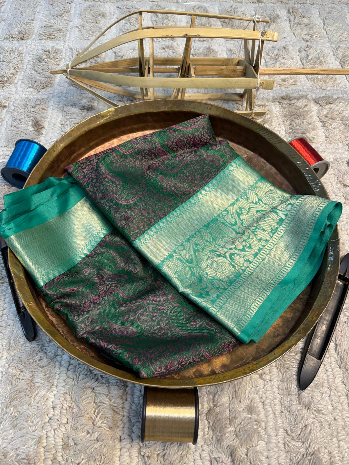 Eccentric zari weave Softsilk Banarasi Saree