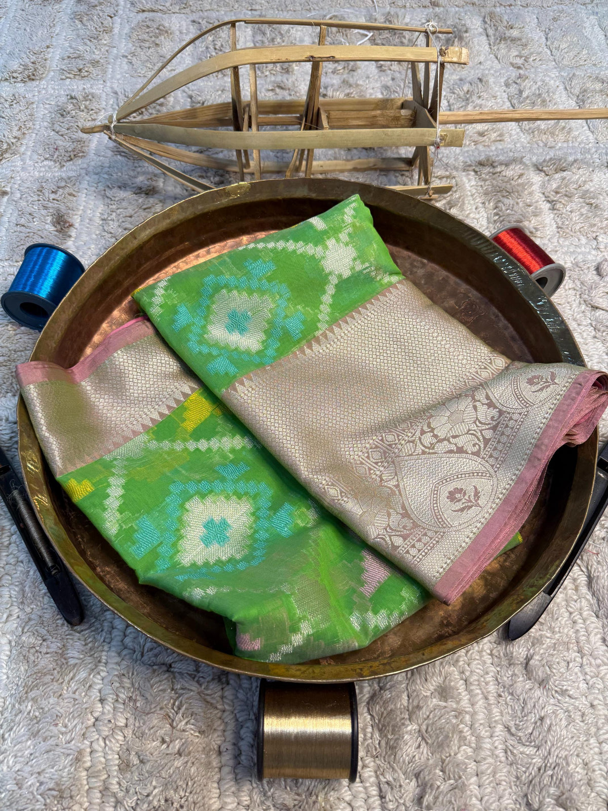 Eccentric zari weave Softsilk Banarasi Saree