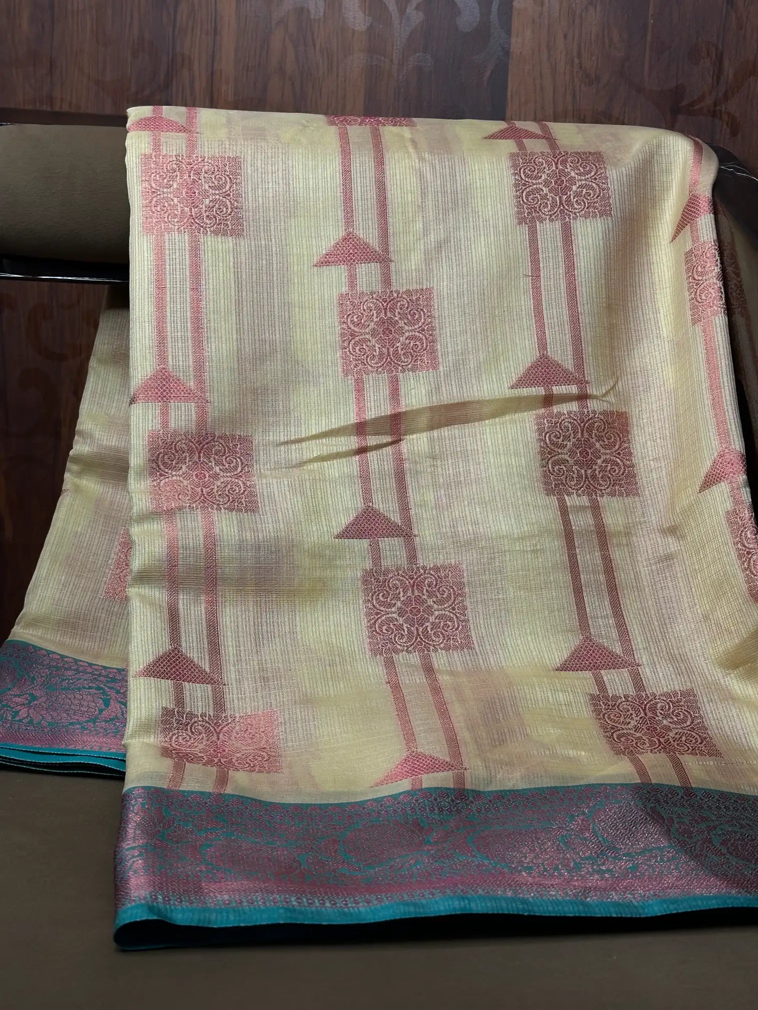 Contemporary weave Softsilk heritage weave saree