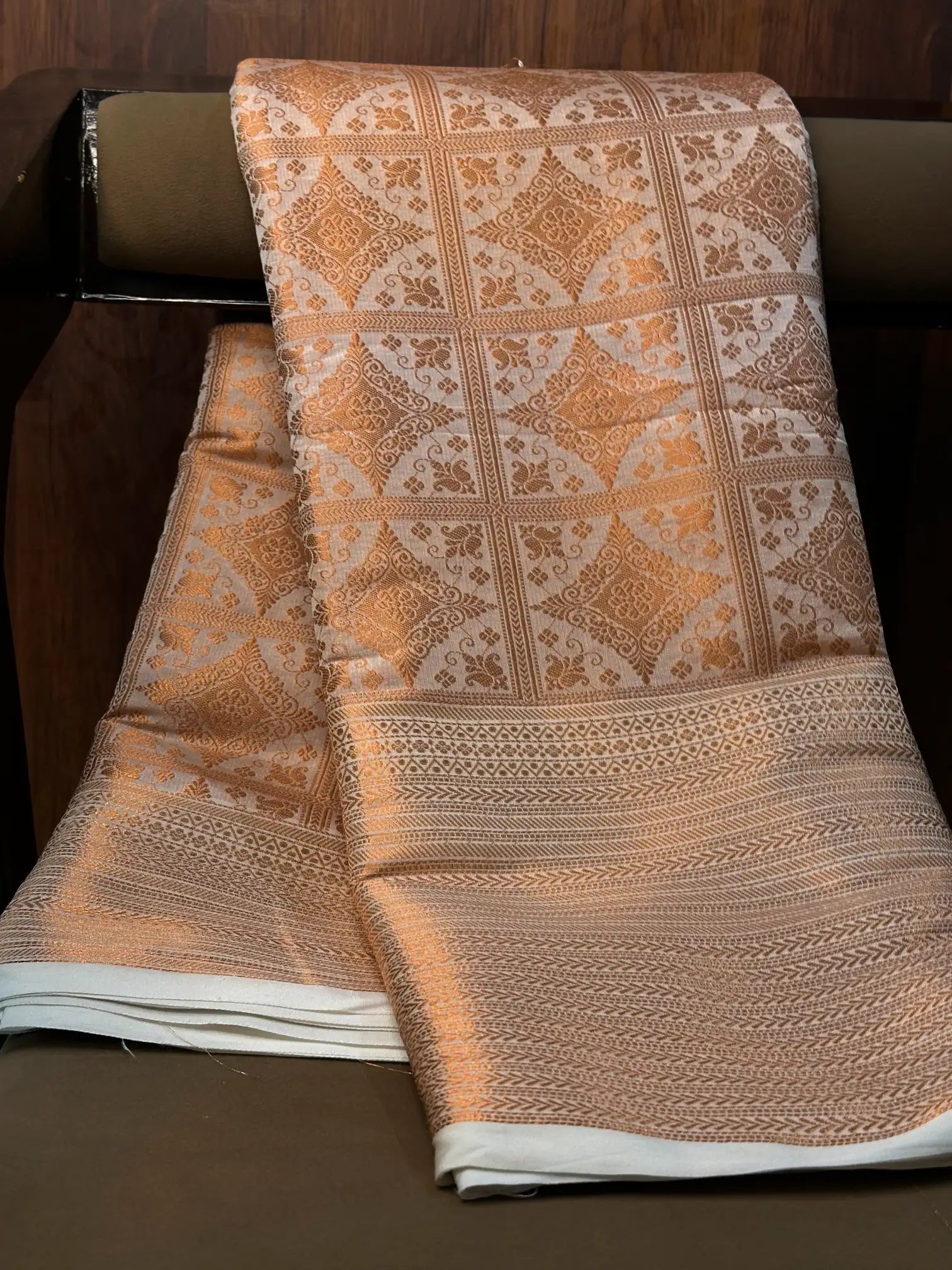 Contemporary weave Softsilk heritage weave saree