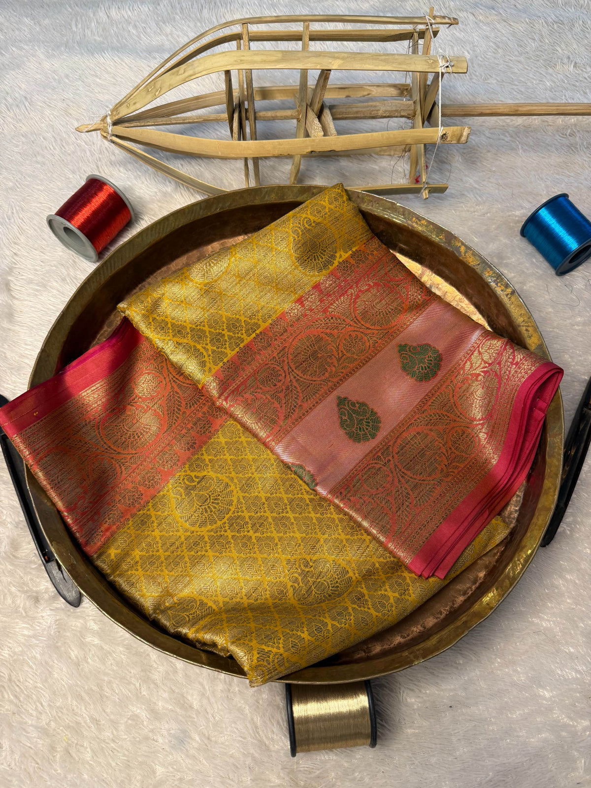 Eccentric zari weave Softsilk Banarasi Saree