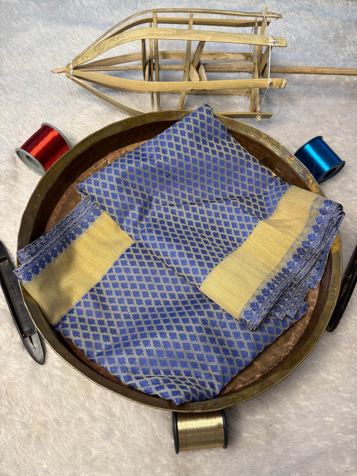 Eccentric zari weave Softsilk Banarasi Saree