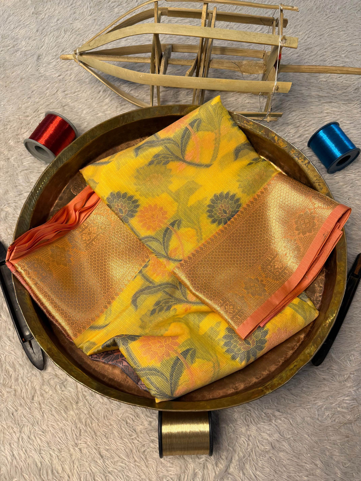 Eccentric zari weave Softsilk Banarasi Saree