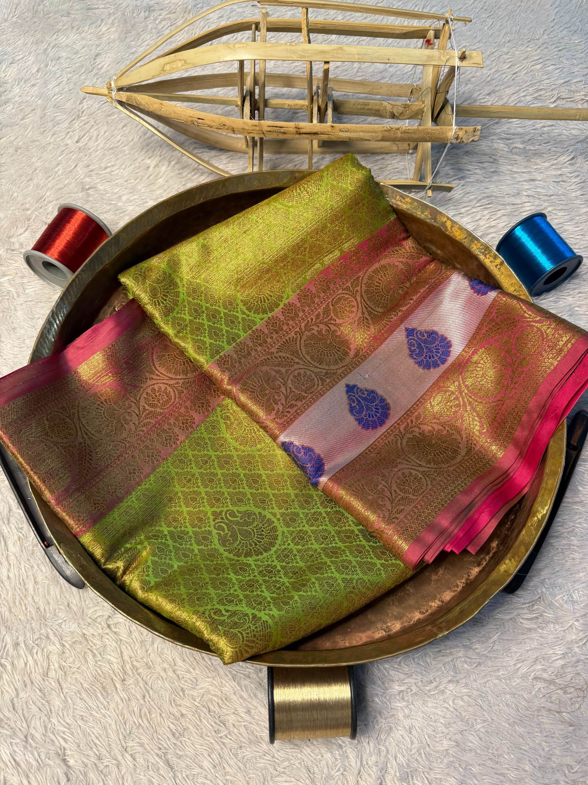 Eccentric zari weave Softsilk Banarasi Saree