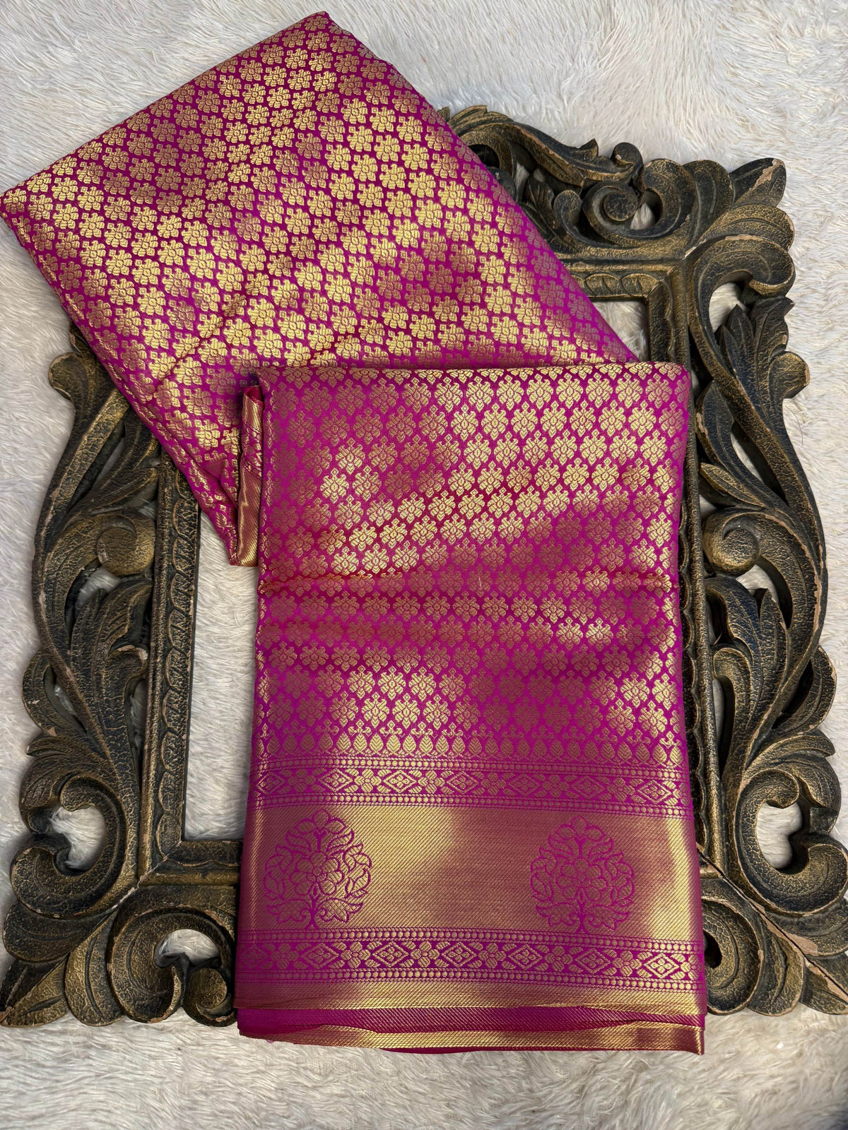 Eccentric zari weave Softsilk Banarasi Saree