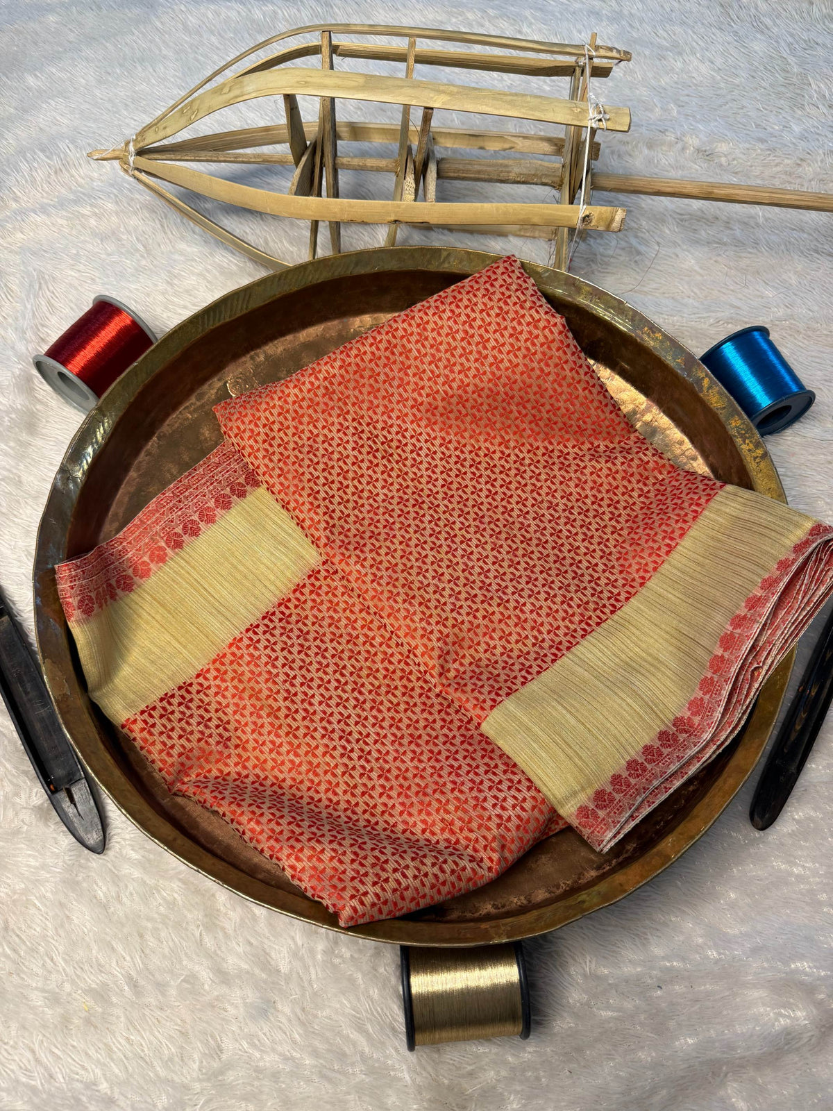 Eccentric zari weave Softsilk Banarasi Saree