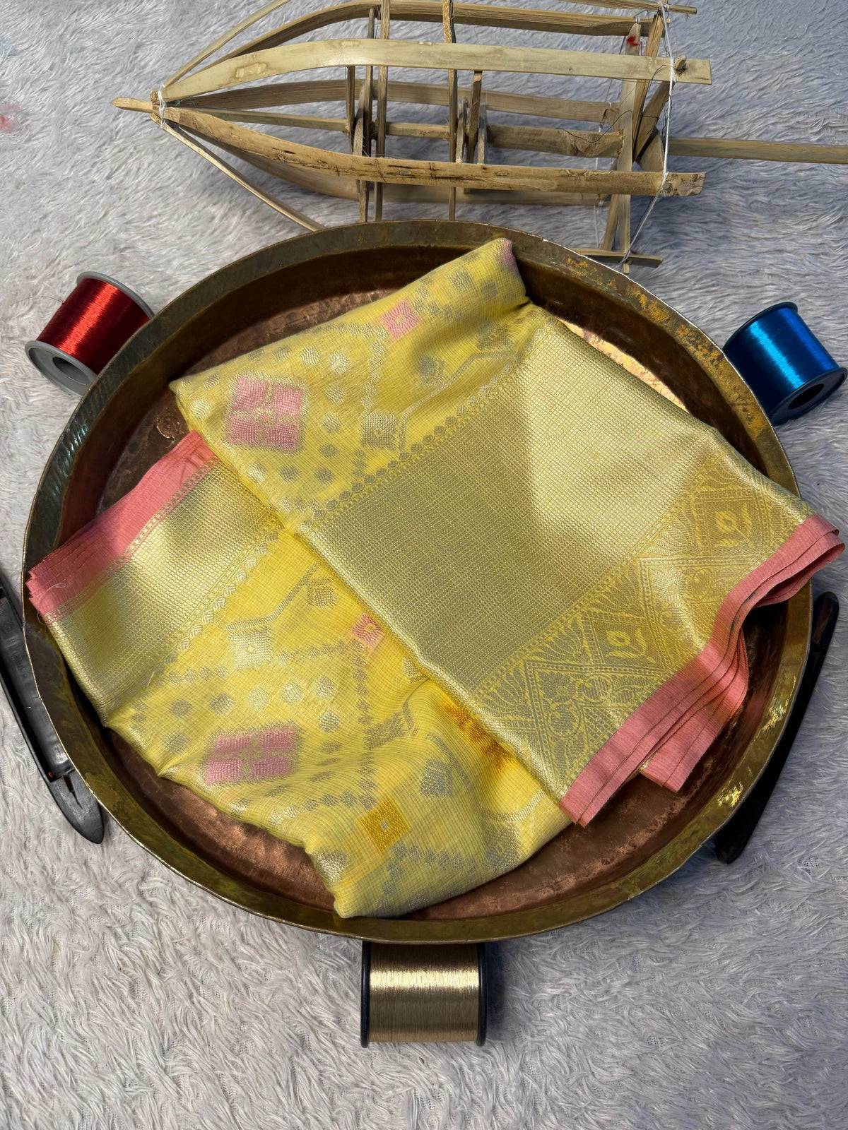 Eccentric zari weave Softsilk Banarasi Saree