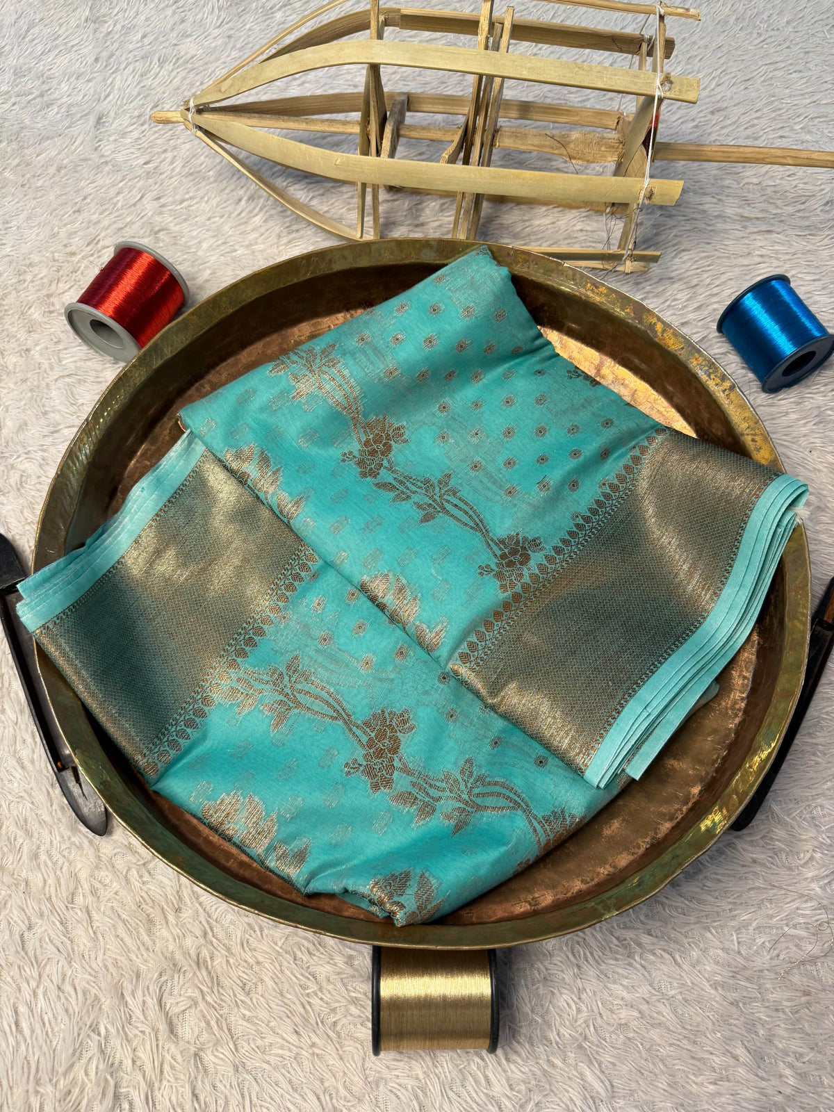 Eccentric zari weave Softsilk Banarasi Saree