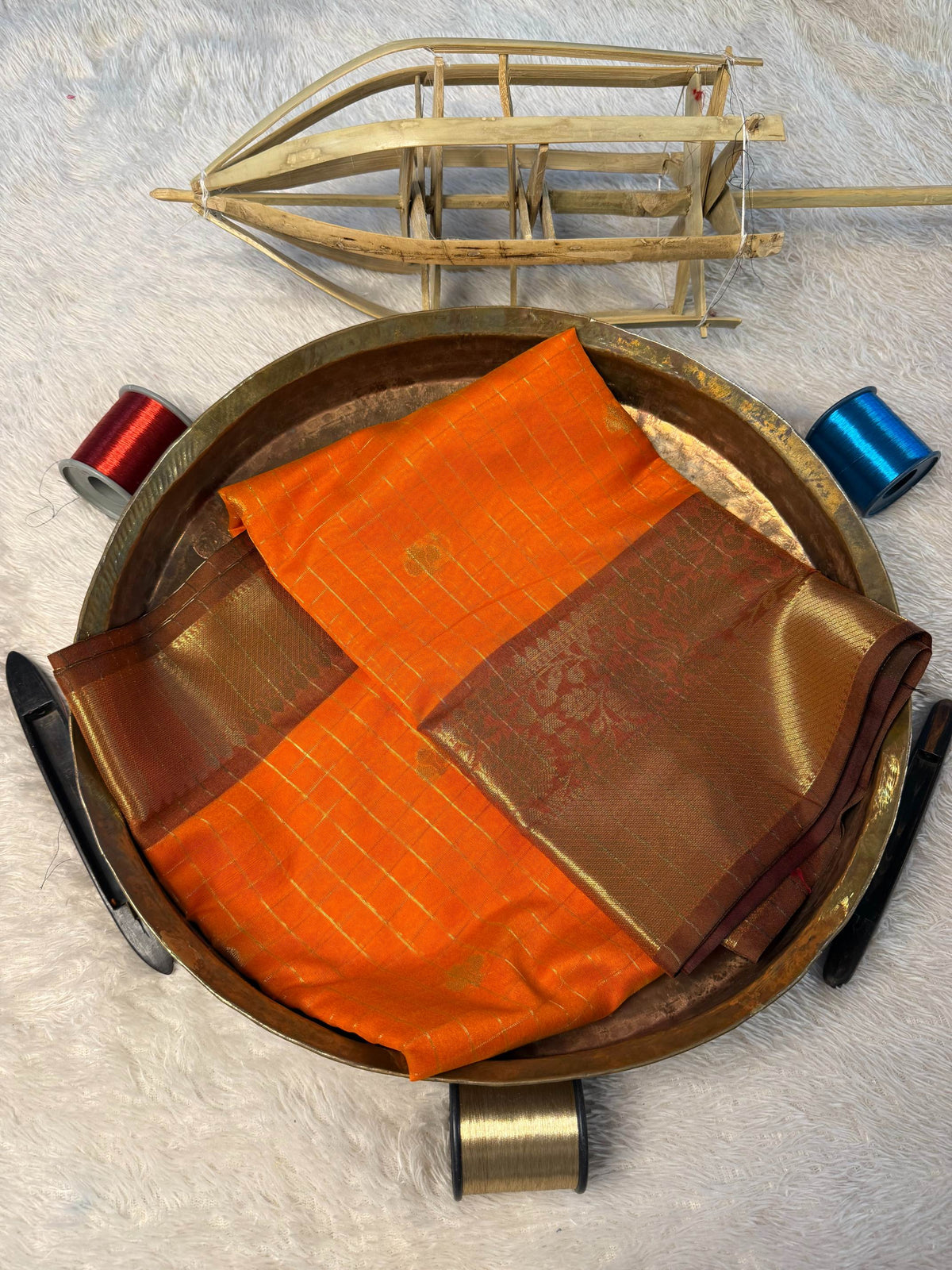 Eccentric zari weave Softsilk Banarasi Saree